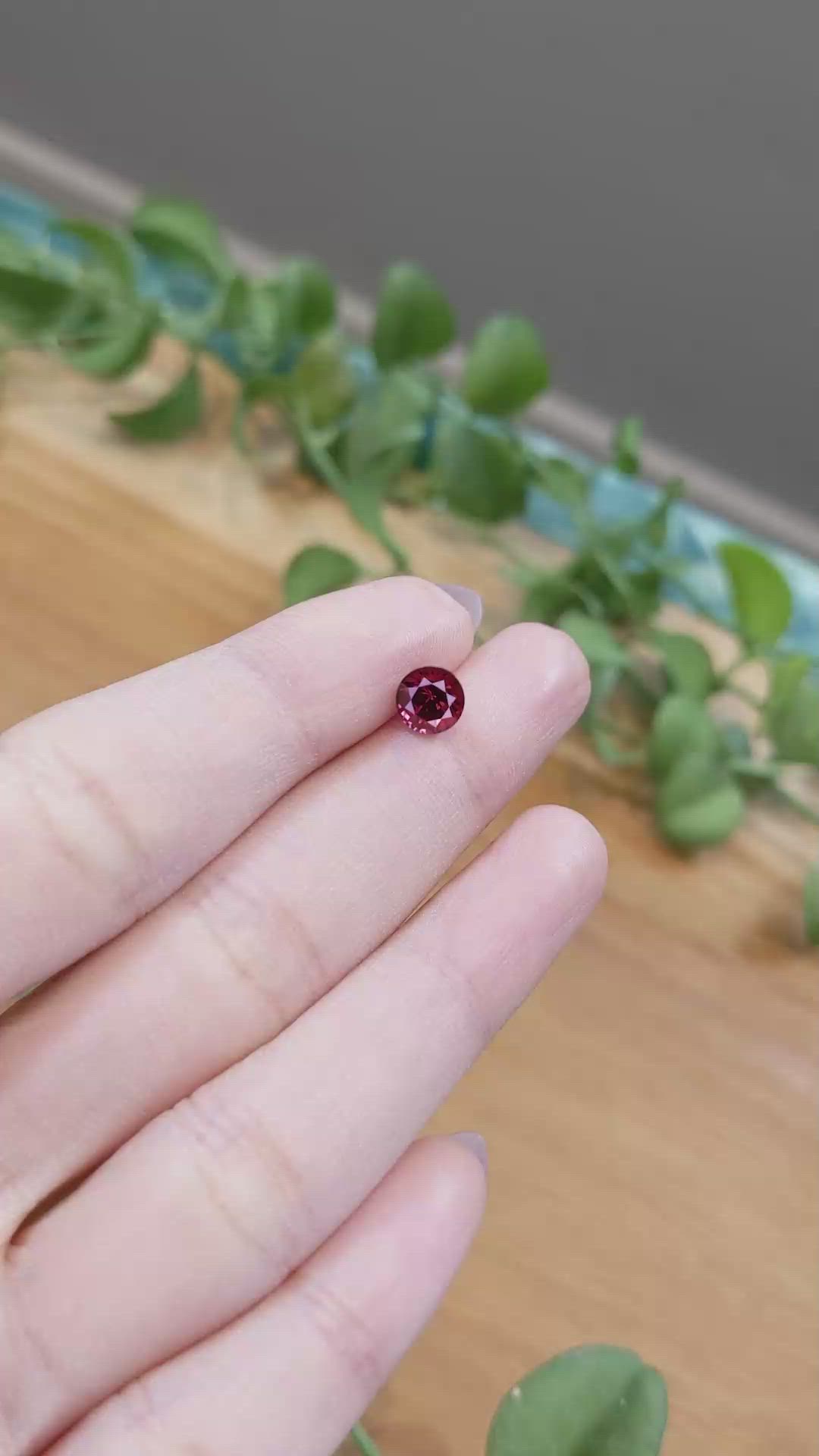 1.61 Ct. Rhodolite Garnet from Ceylon (Sri Lanka) Size Video