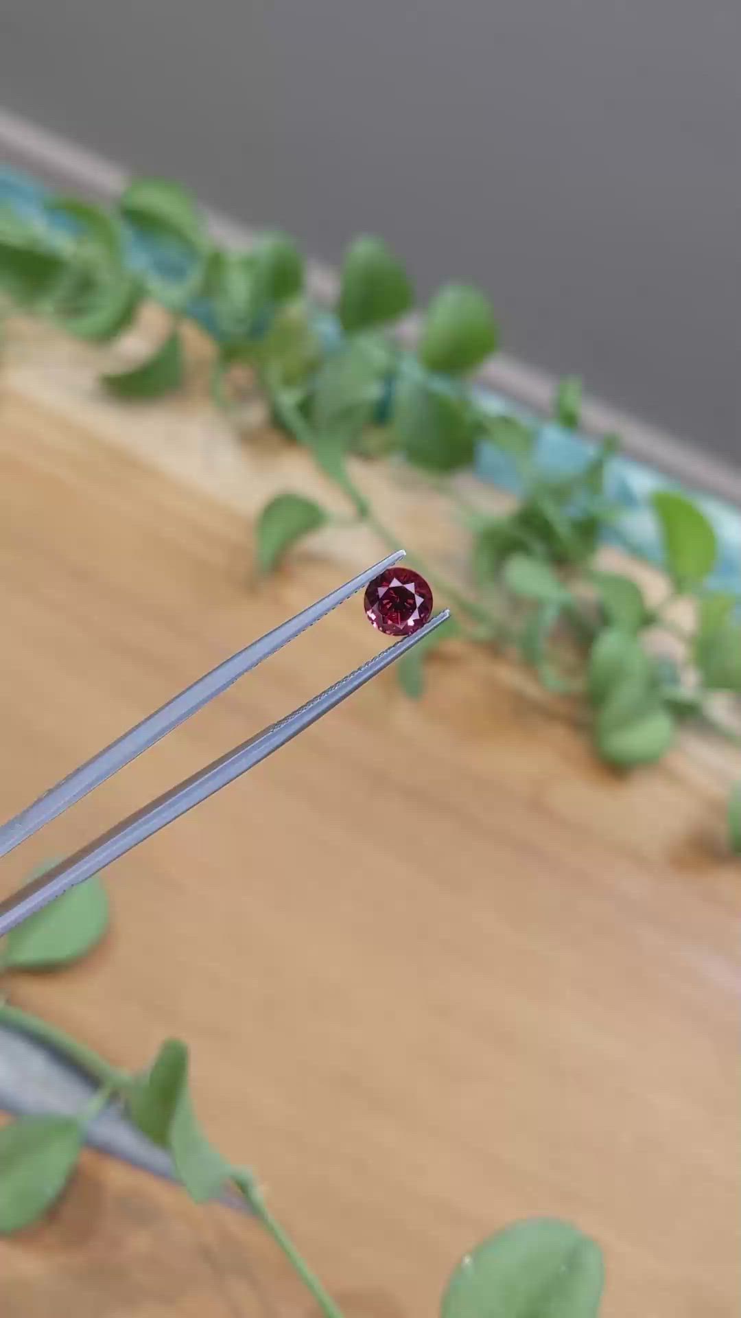 1.61 Ct. Rhodolite Garnet from Ceylon (Sri Lanka) Size Video