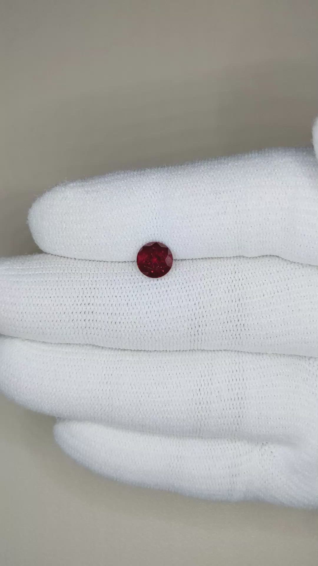 1.61 Ct. Rhodolite Garnet from Ceylon (Sri Lanka) Size Video