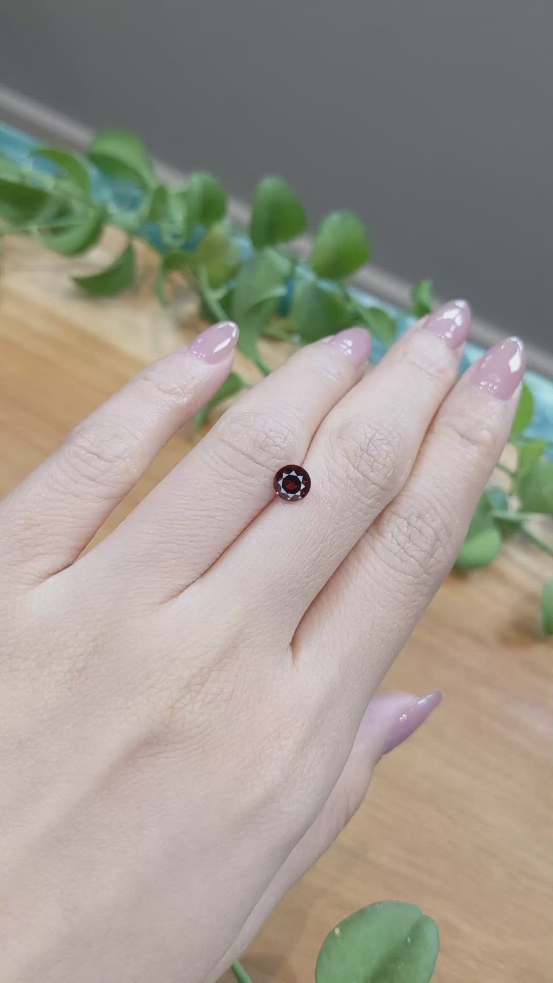 1.12 Ct. Garnet from Ceylon (Sri Lanka) Size Video