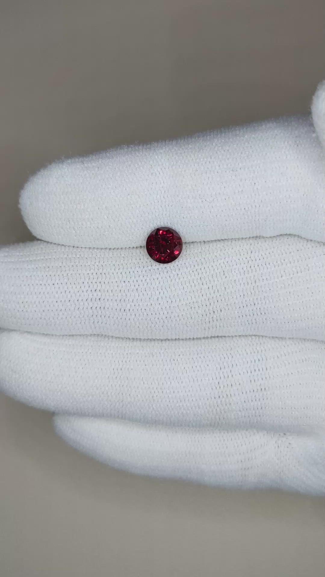1.12 Ct. Garnet from Ceylon (Sri Lanka) Size Video