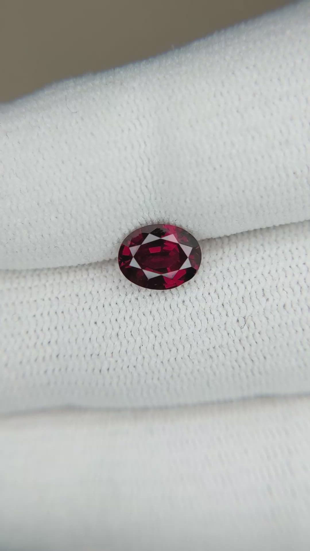 1.55 Ct. Garnet from Ceylon (Sri Lanka) Size Video