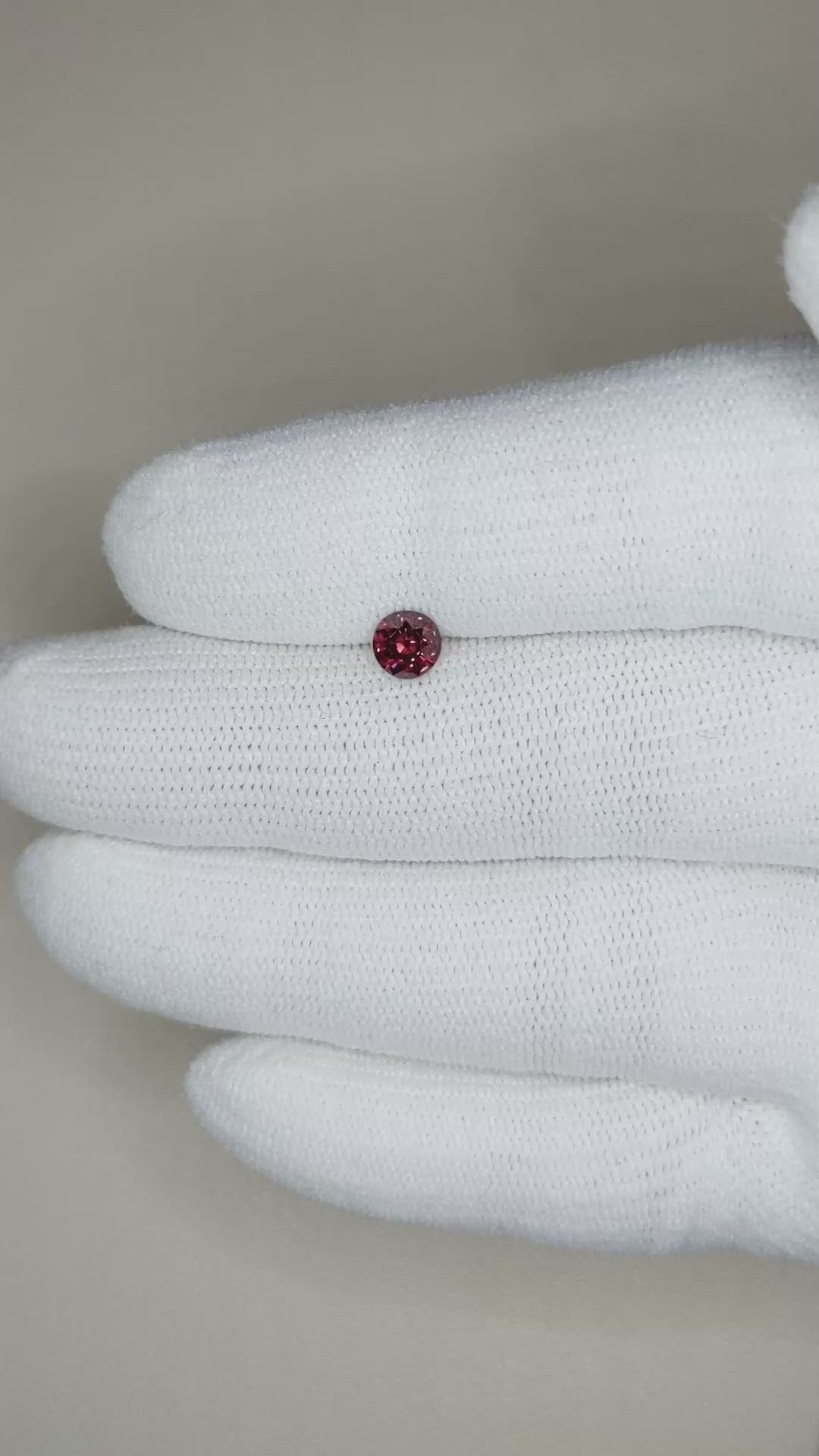 0.49 Ct. Garnet from Ceylon (Sri Lanka) Size Video