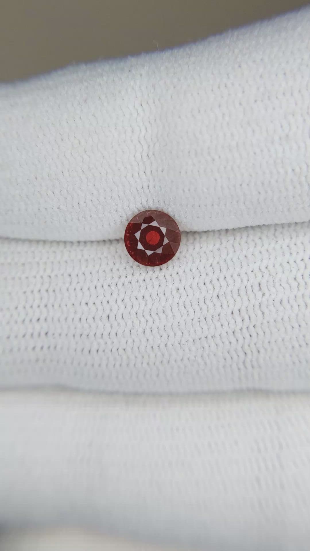 0.74 Ct. Garnet from Ceylon (Sri Lanka) Size Video