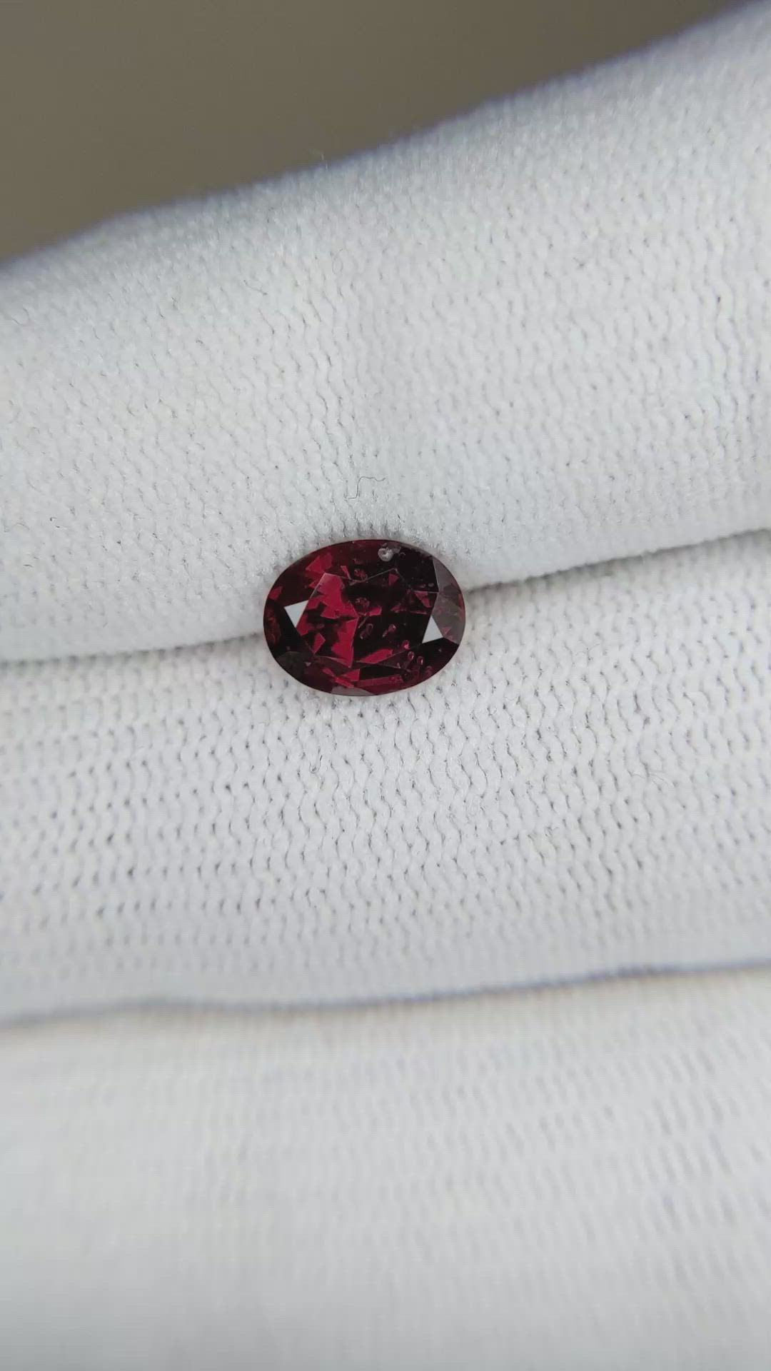 1.75 Ct. Garnet from Ceylon (Sri Lanka) Size Video