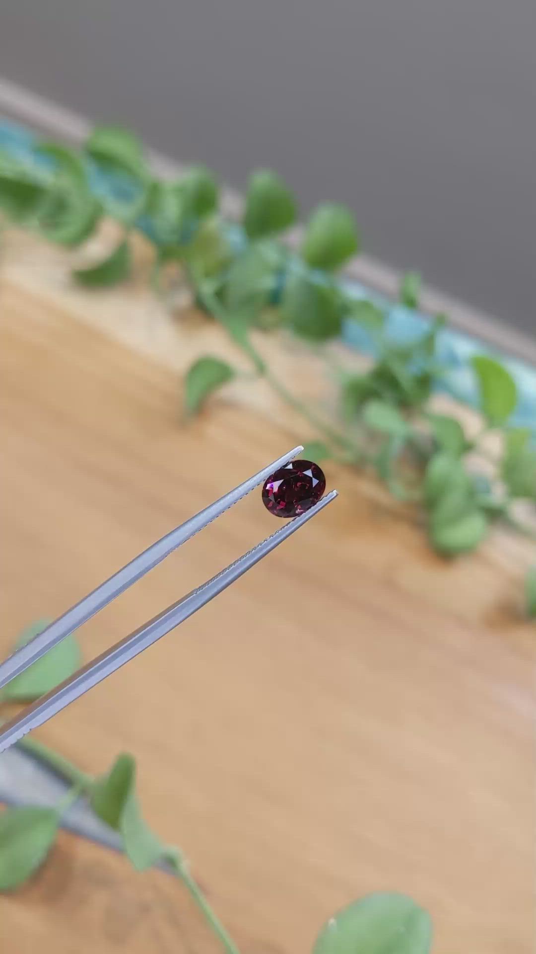 1.75 Ct. Garnet from Ceylon (Sri Lanka) Size Video