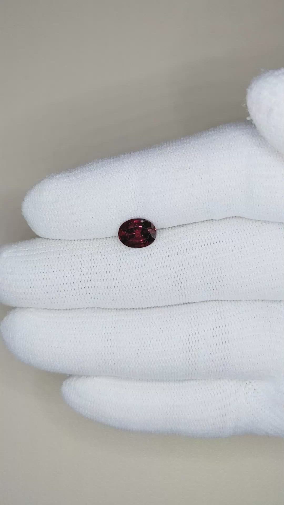 1.75 Ct. Garnet from Ceylon (Sri Lanka) Size Video