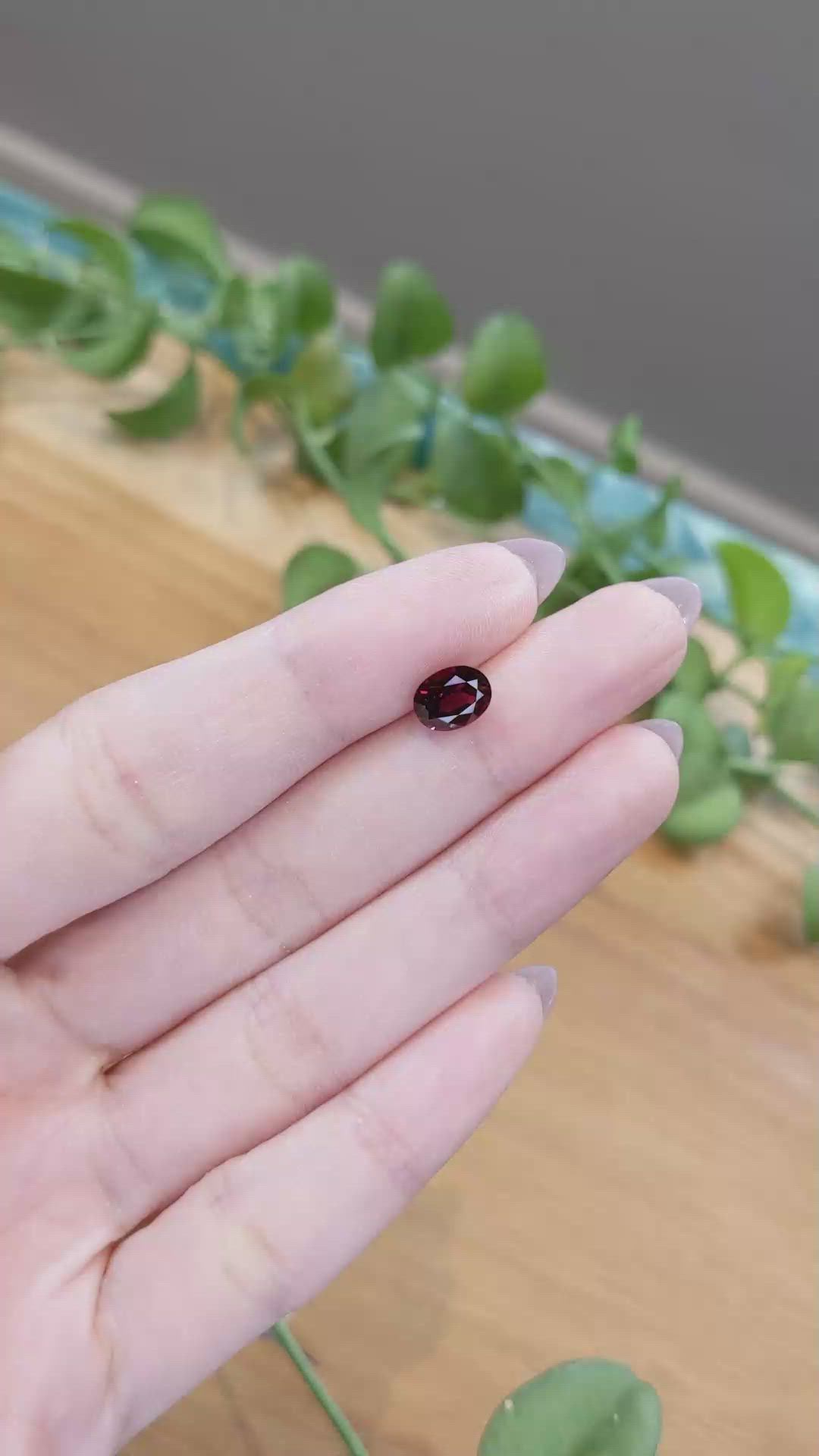 1.75 Ct. Garnet from Ceylon (Sri Lanka) Size Video