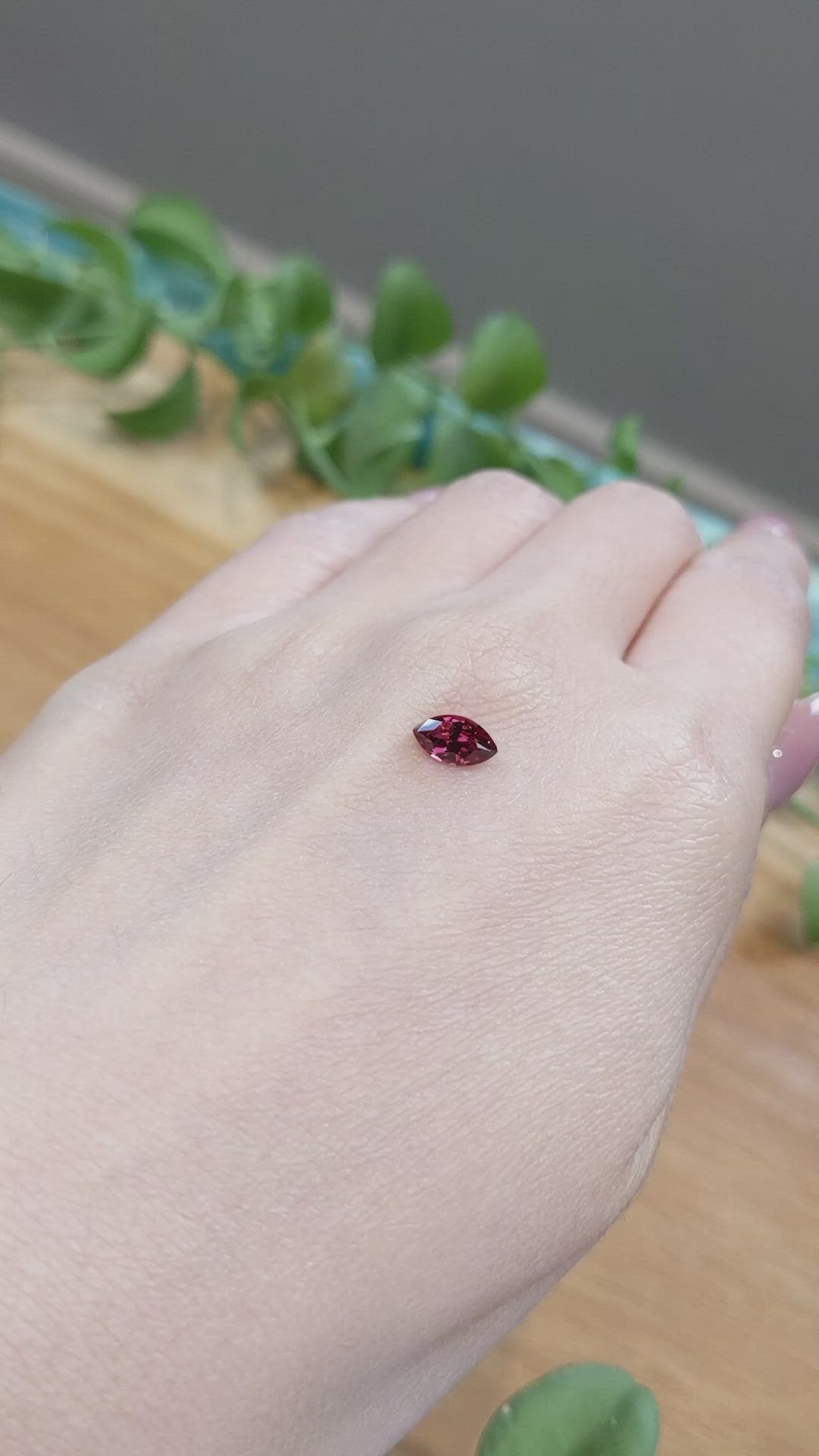 0.74 Ct. Garnet from Ceylon (Sri Lanka) Size Video