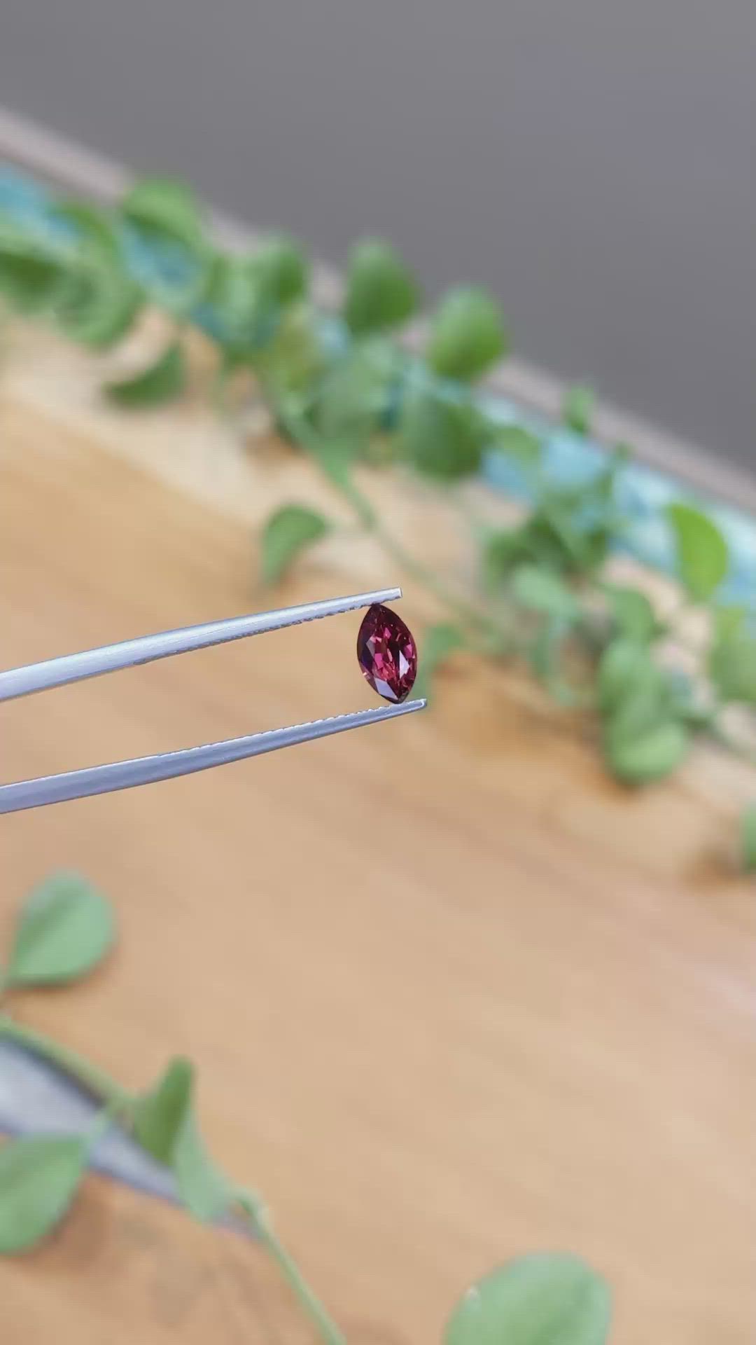 0.74 Ct. Garnet from Ceylon (Sri Lanka) Size Video