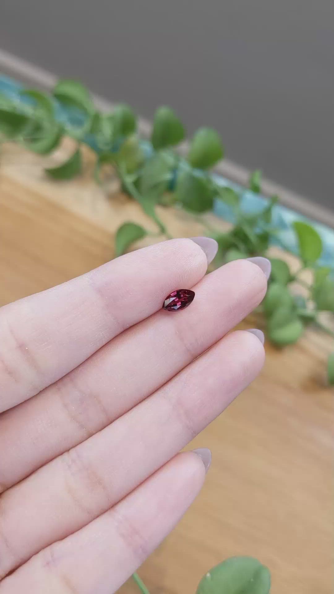 0.74 Ct. Garnet from Ceylon (Sri Lanka) Size Video