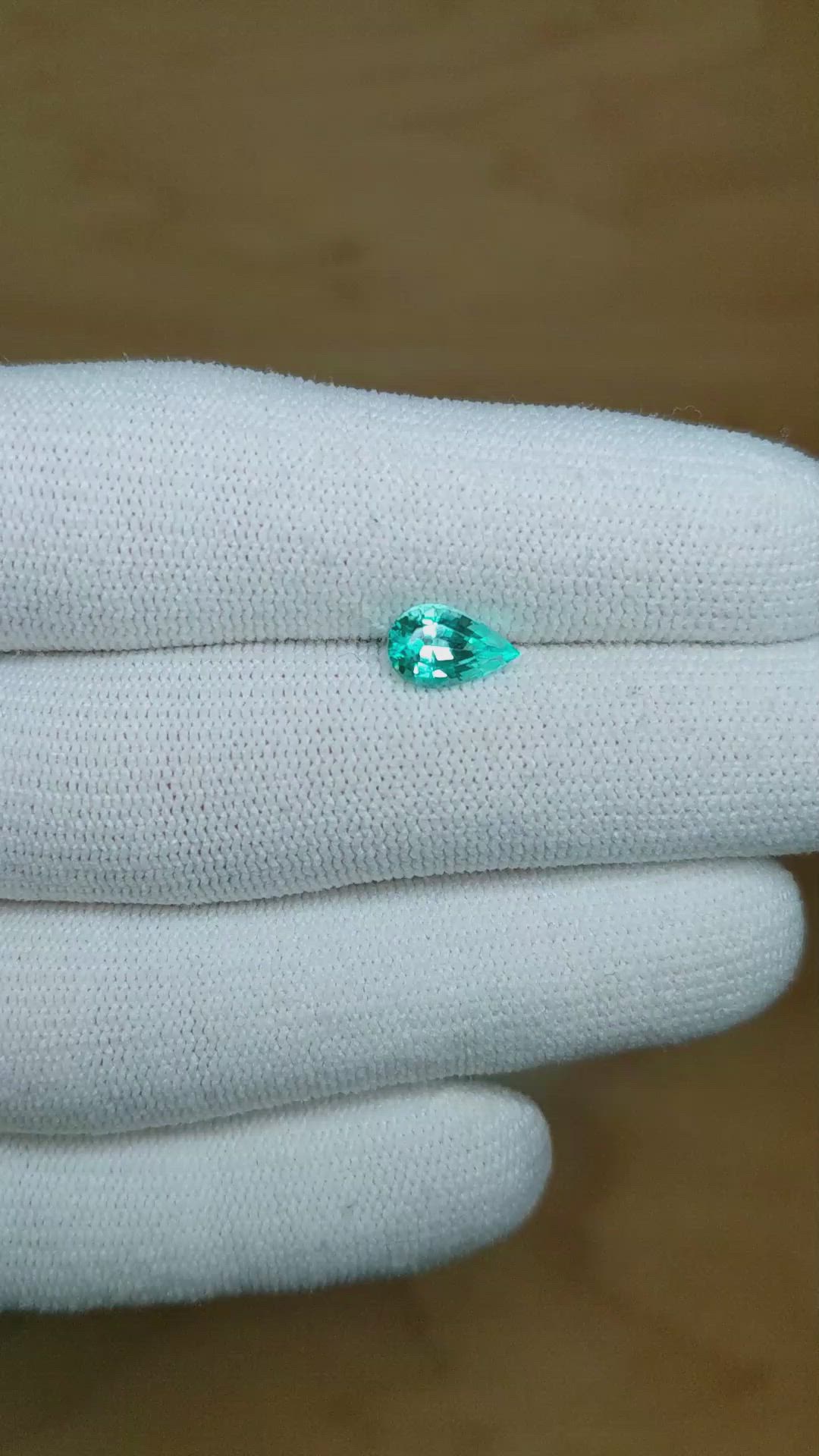 0.96 Ct. Paraiba Tourmaline from Mozambique Size Video