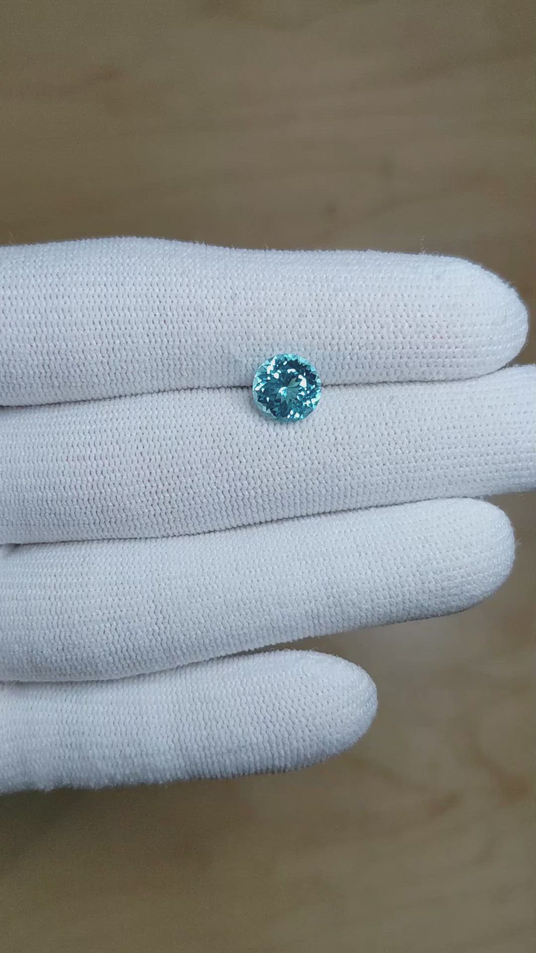 1.87 Ct. Paraiba Tourmaline from Mozambique Size Video