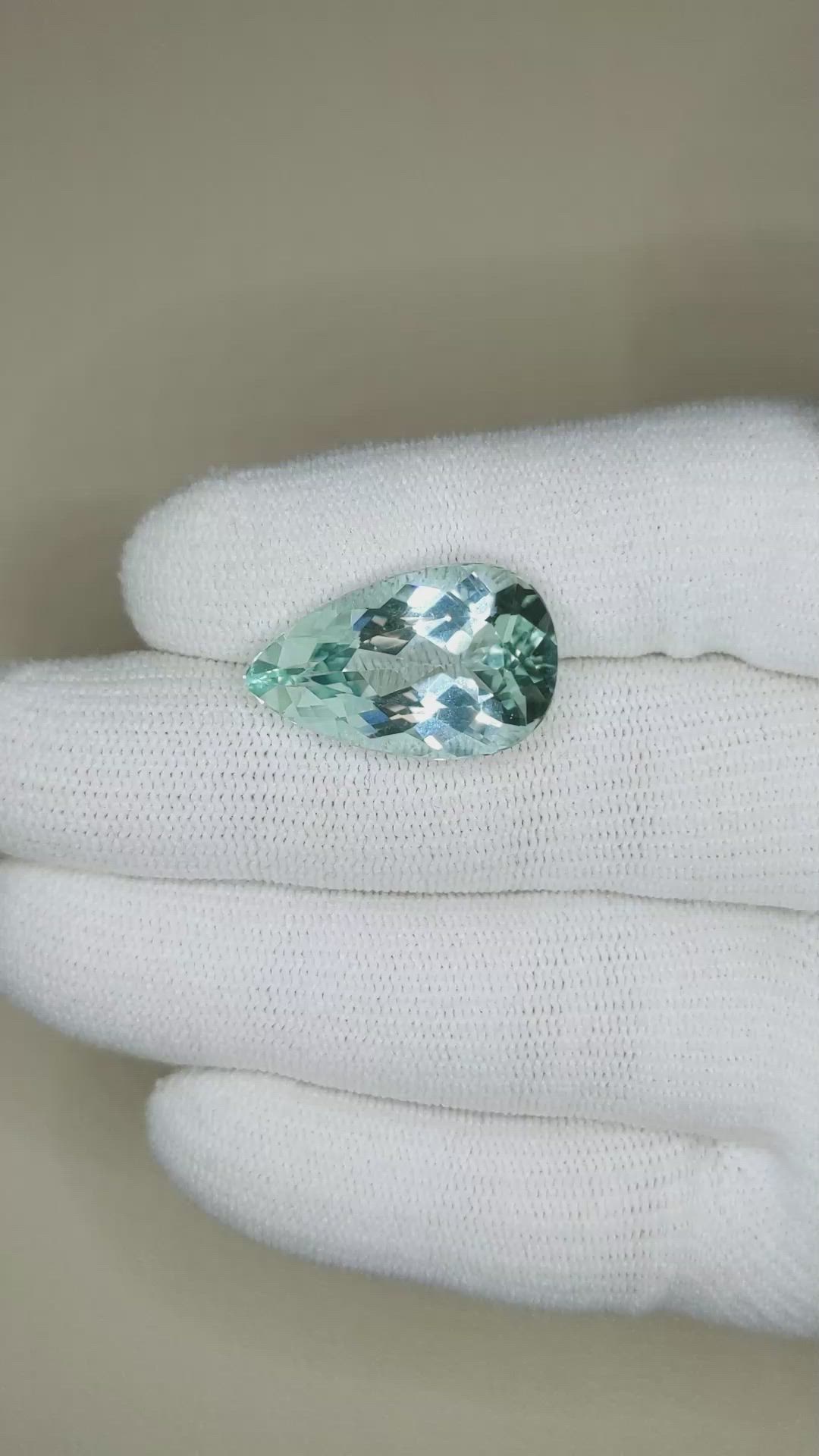 12.22 Ct. Aquamarine from Brazil Size Video