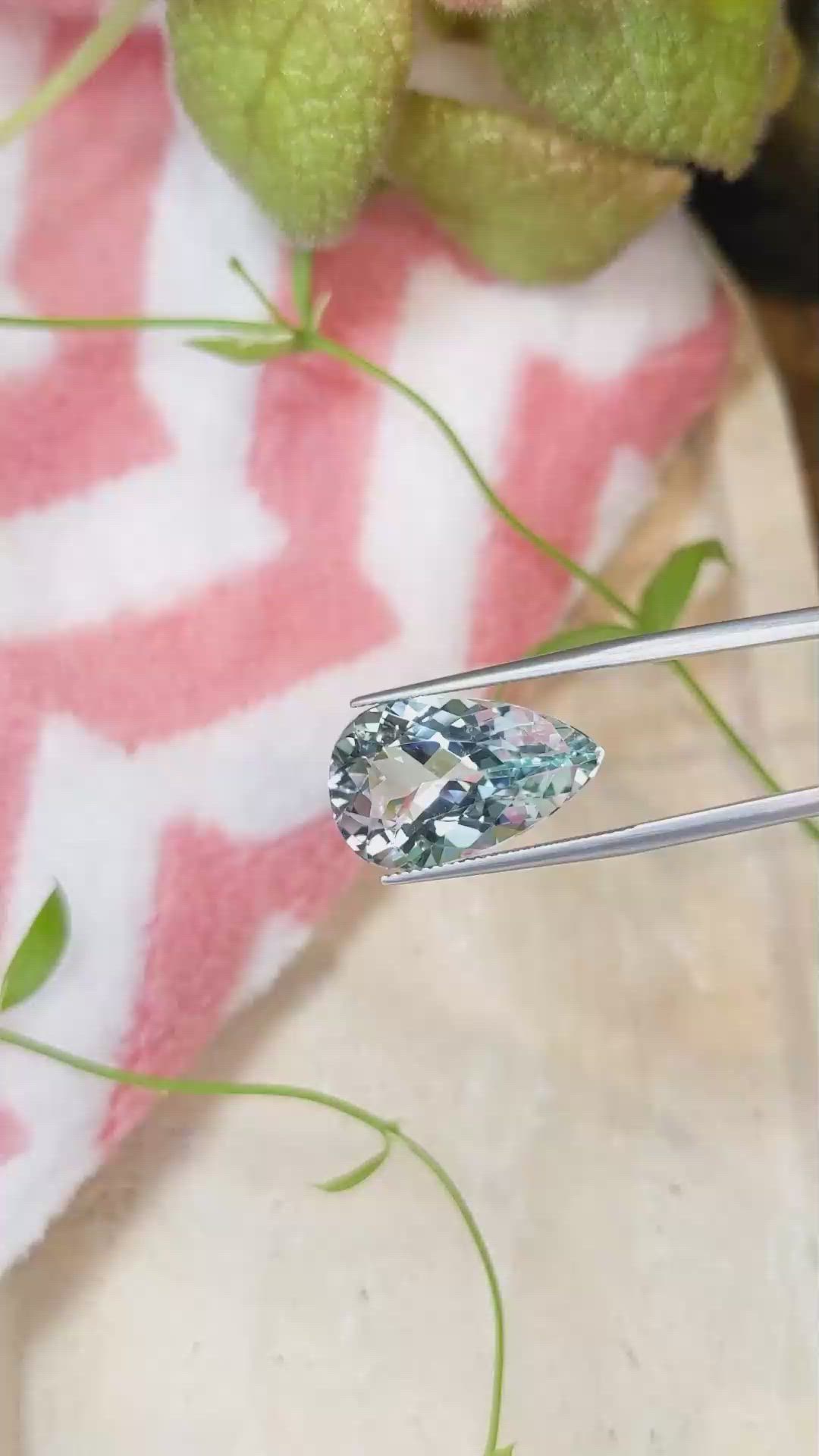 12.22 Ct. Aquamarine from Brazil Size Video