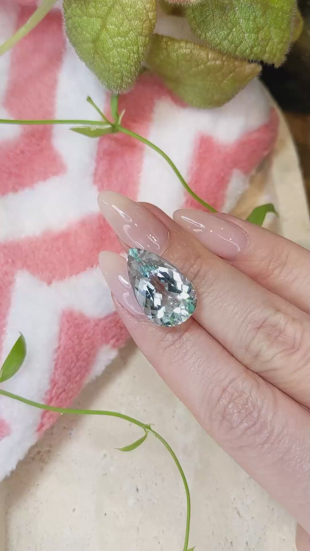 12.22 Ct. Aquamarine from Brazil Size Video