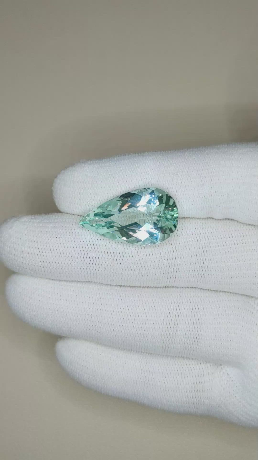 11.56 Ct. Aquamarine from Brazil Size Video