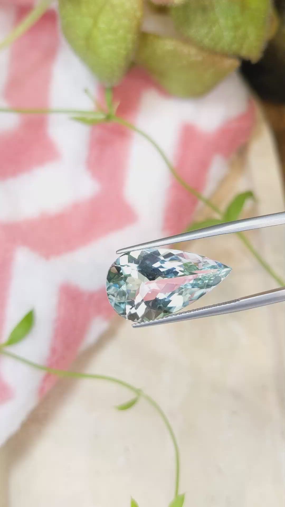 11.56 Ct. Aquamarine from Brazil Size Video