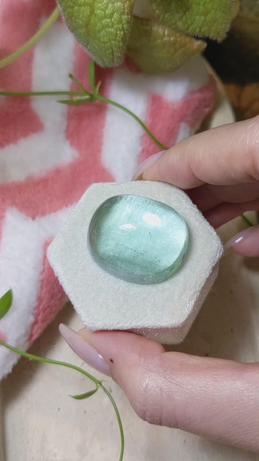 69.61 Ct. Cabochon Aquamarine from Brazil Size Video
