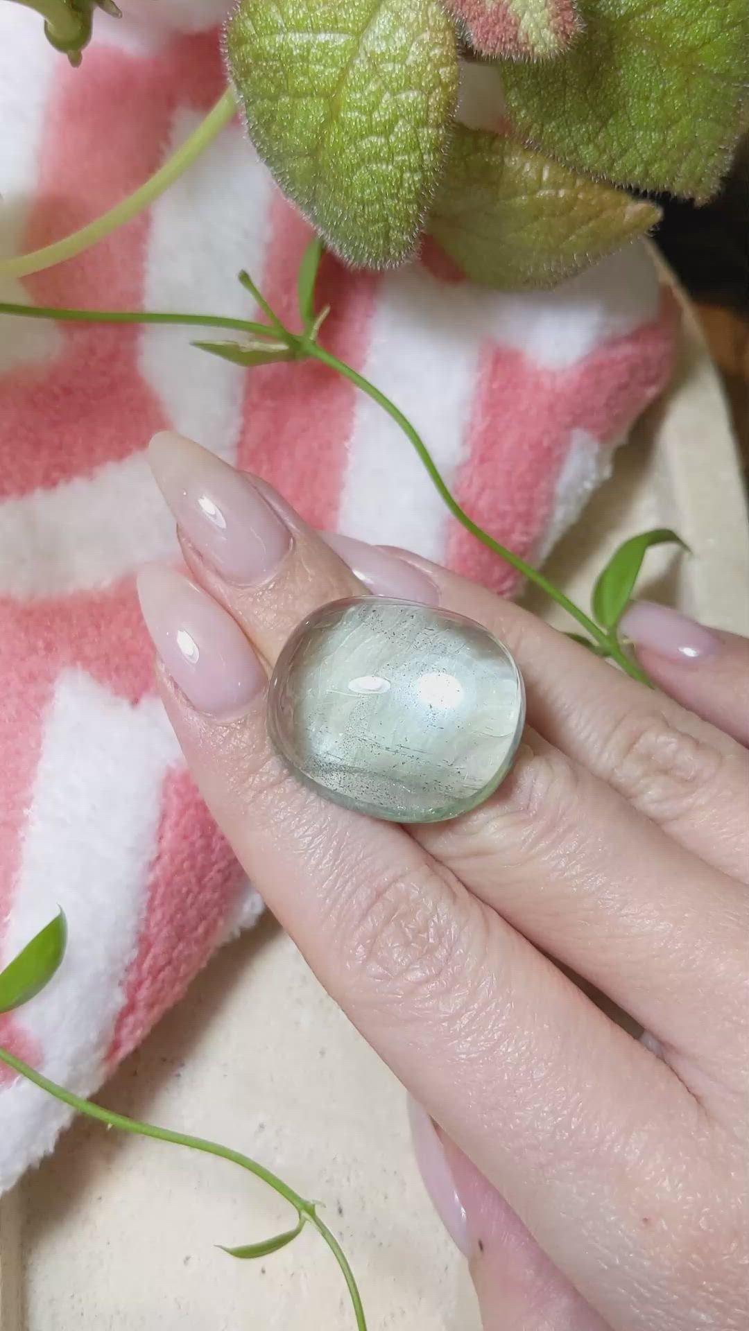 69.61 Ct. Cabochon Aquamarine from Brazil Size Video