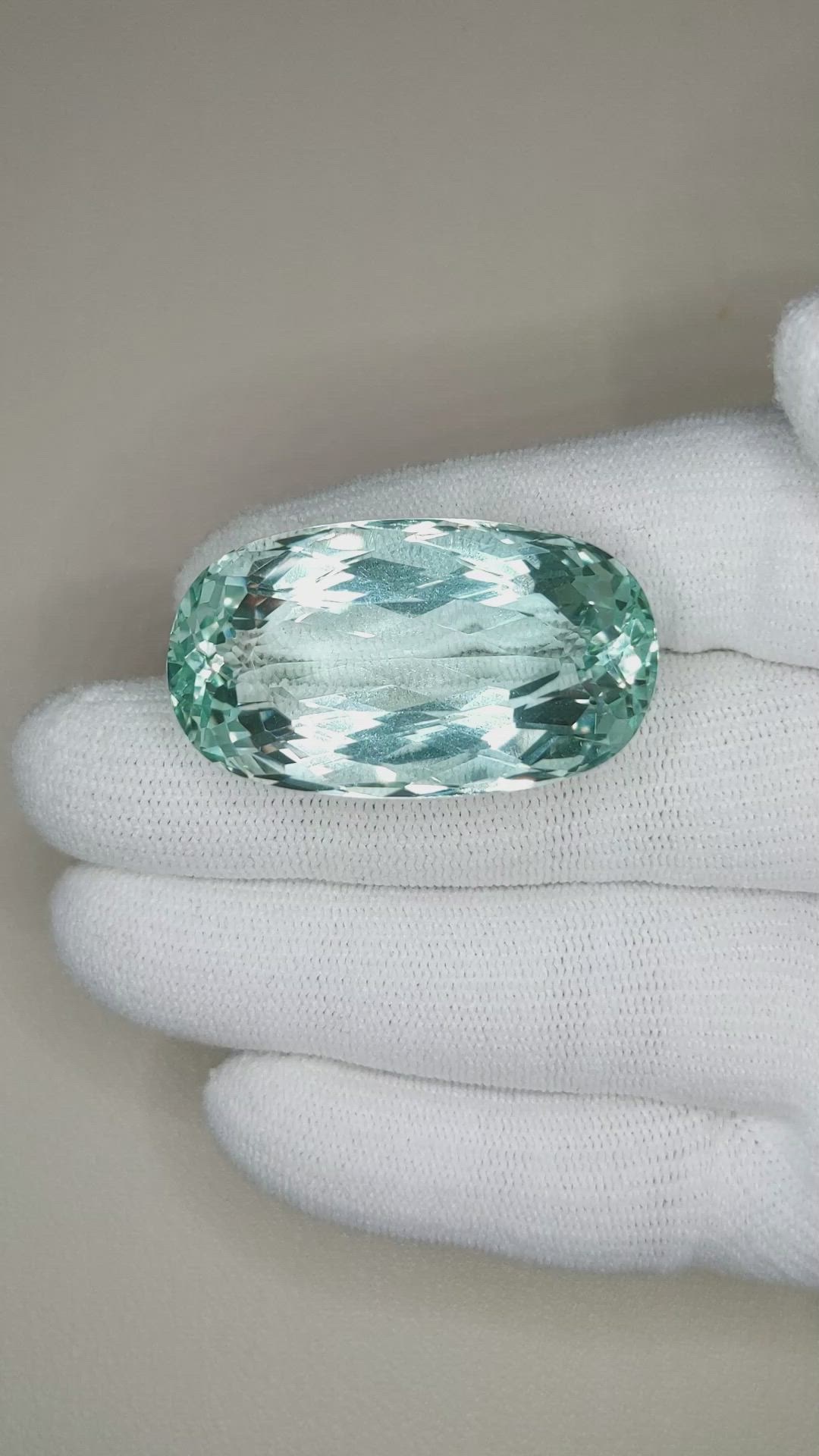 64.42 Ct. Aquamarine from Brazil Size Video