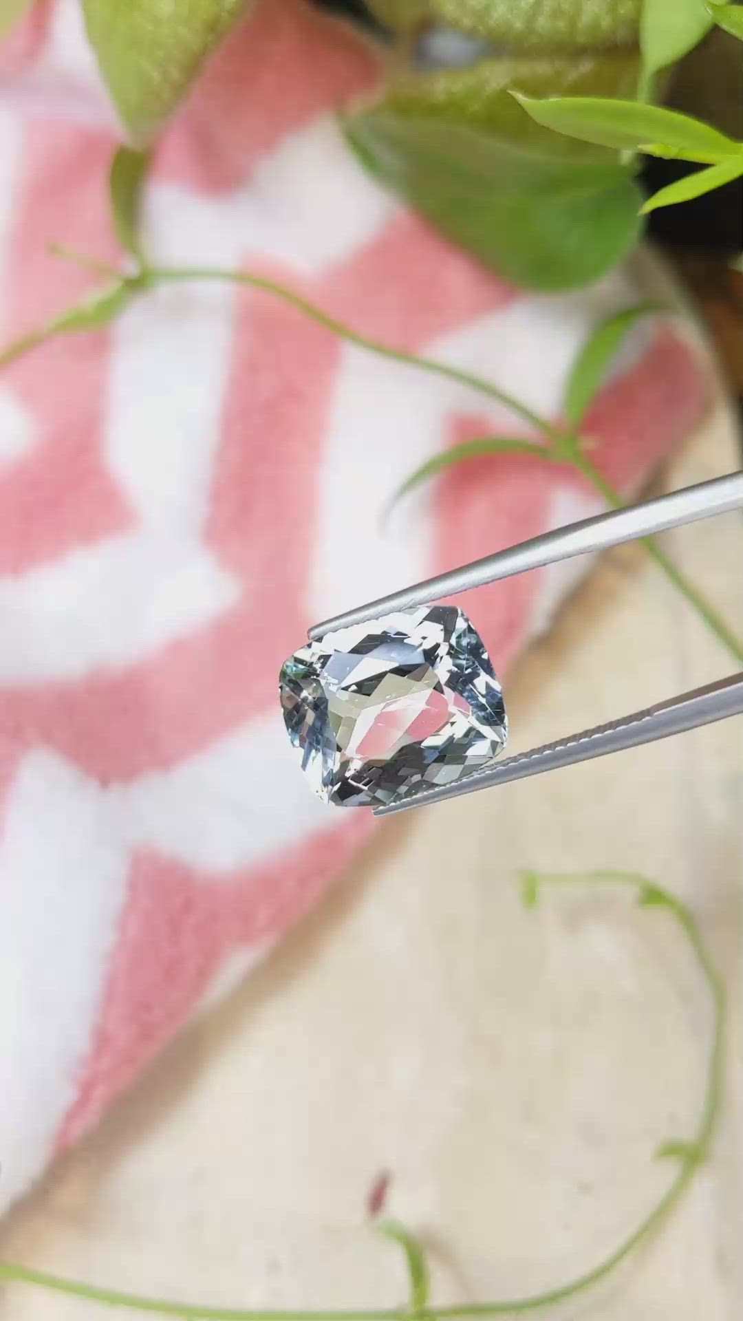 8.79 Ct. Aquamarine from Brazil Size Video