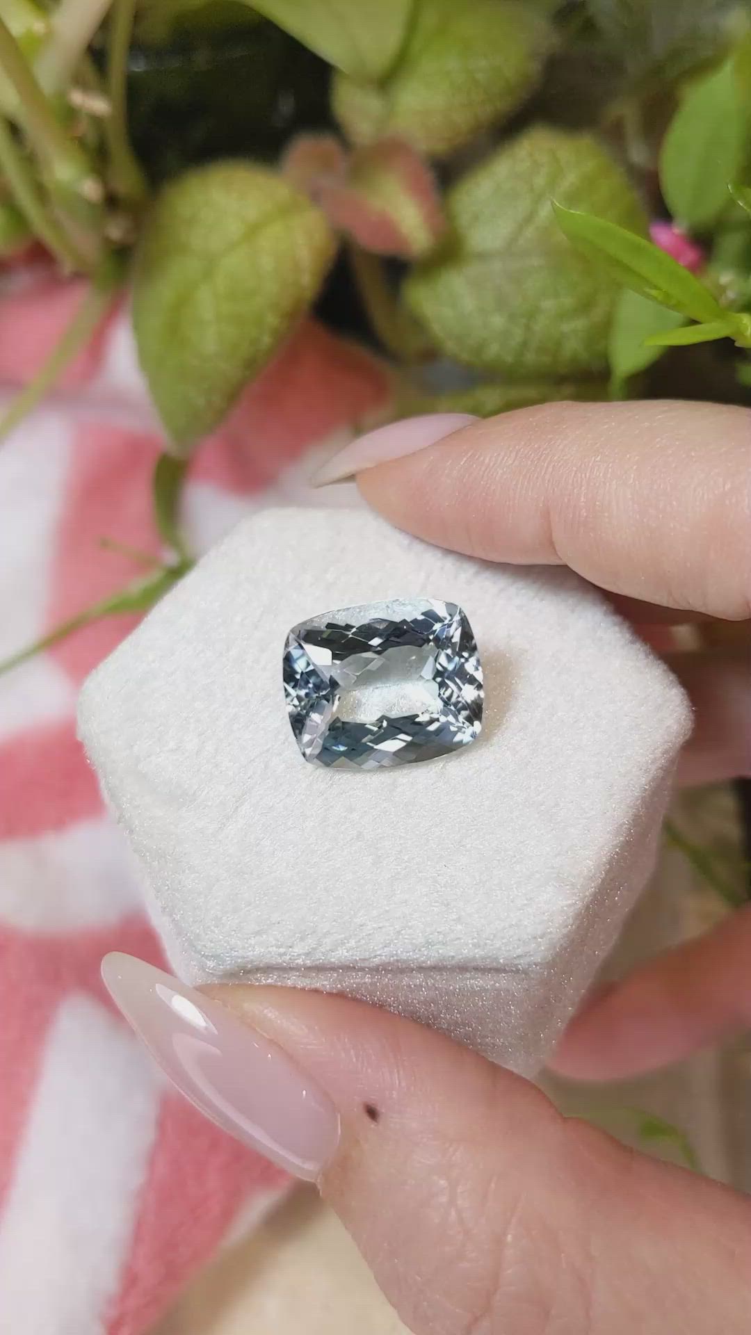 8.79 Ct. Aquamarine from Brazil Size Video
