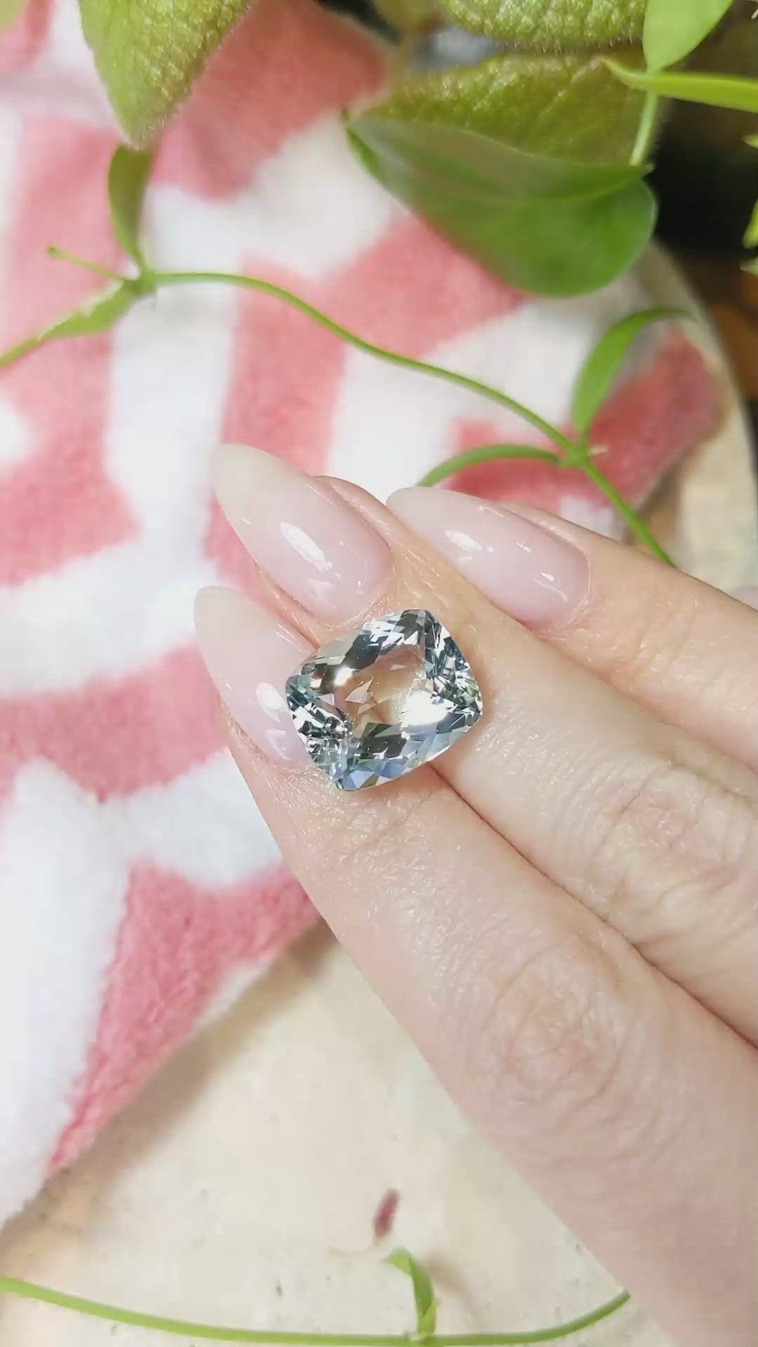 8.79 Ct. Aquamarine from Brazil Size Video