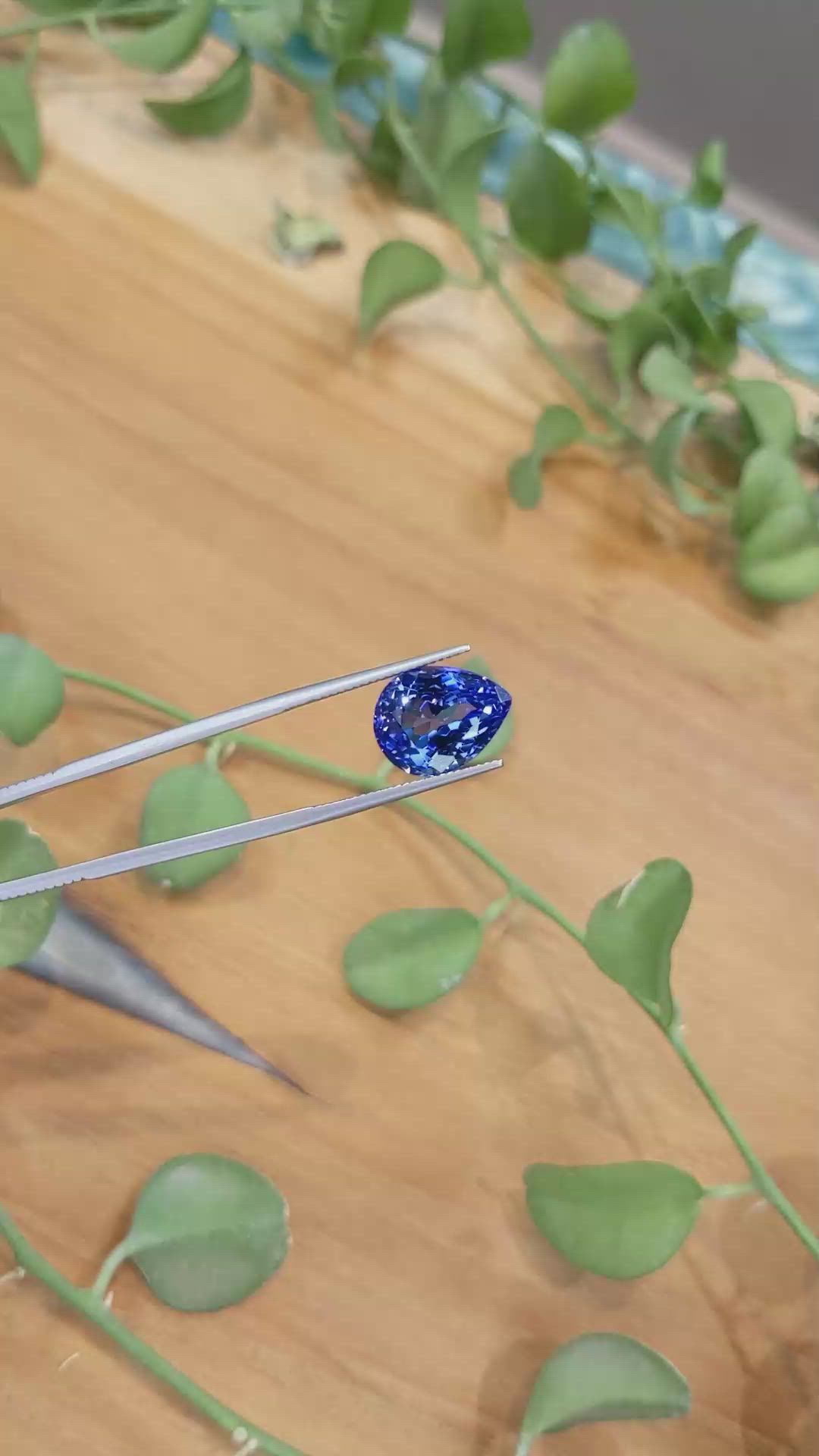 10.27 Ct. Tanzanite from Tanzania Size Video