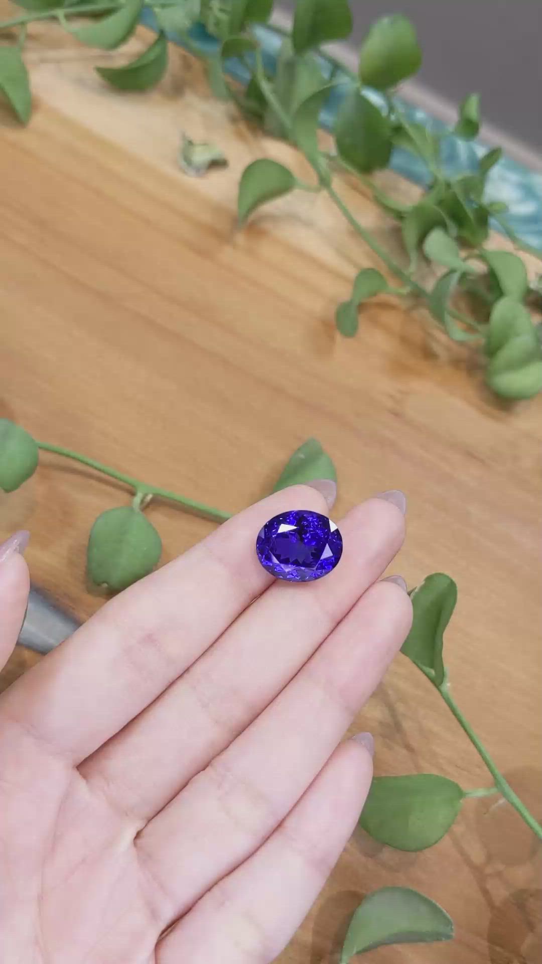 12.61 Ct. Tanzanite from Tanzania Size Video