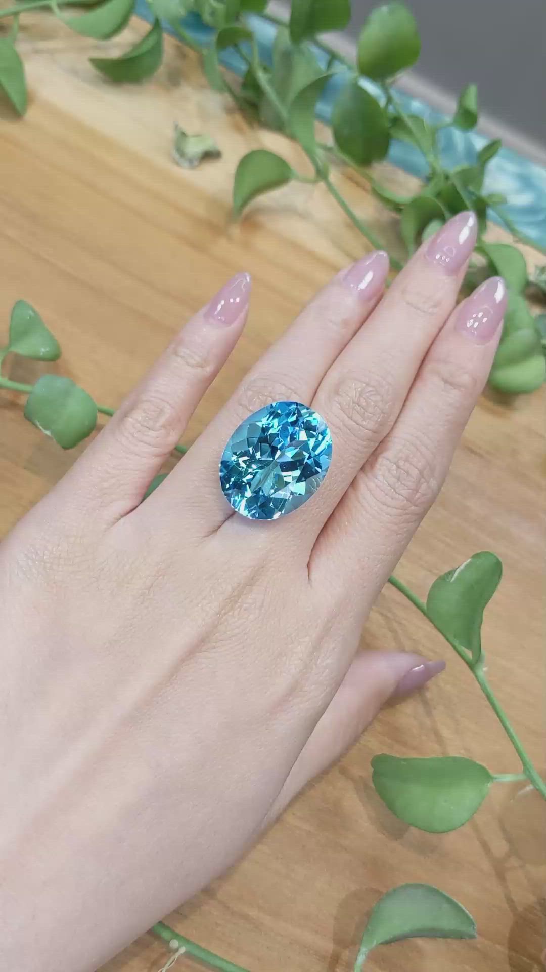 40.24 Ct. Topaz from Brazil Size Video