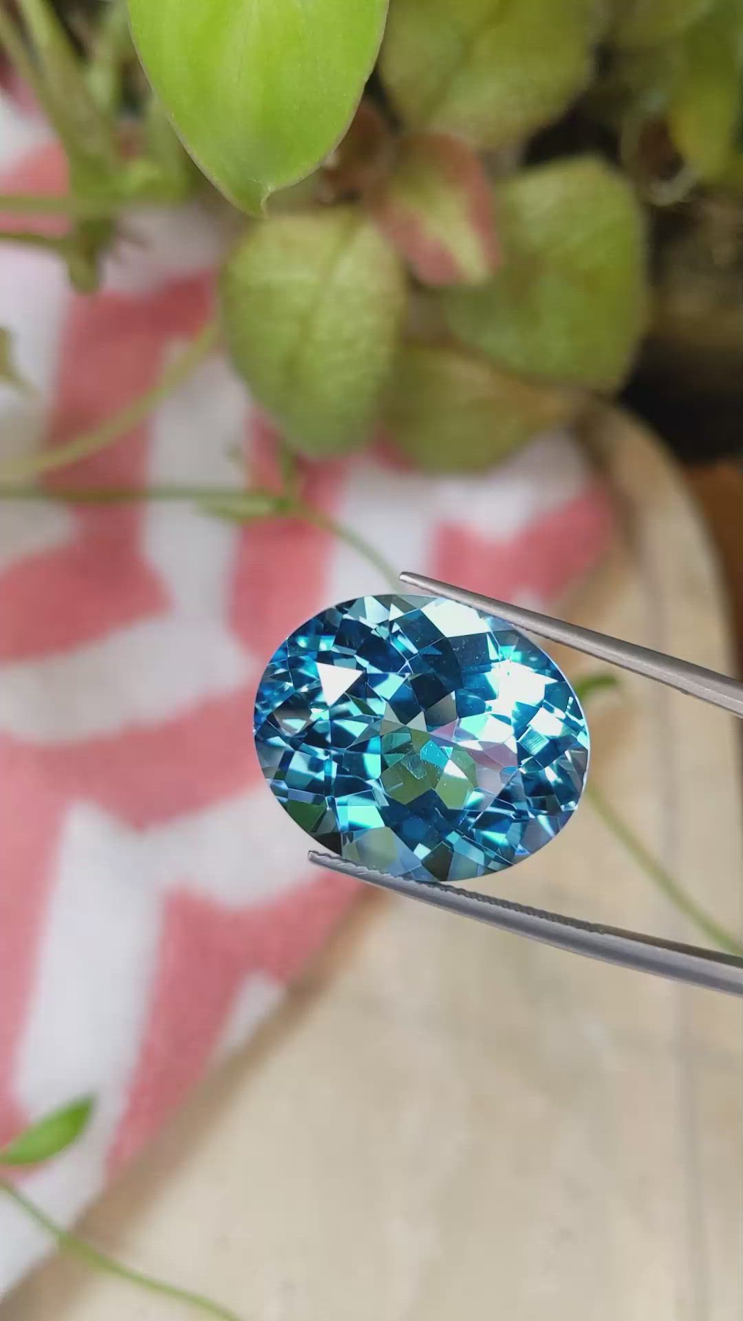 37.15 Ct. Topaz from Brazil Size Video