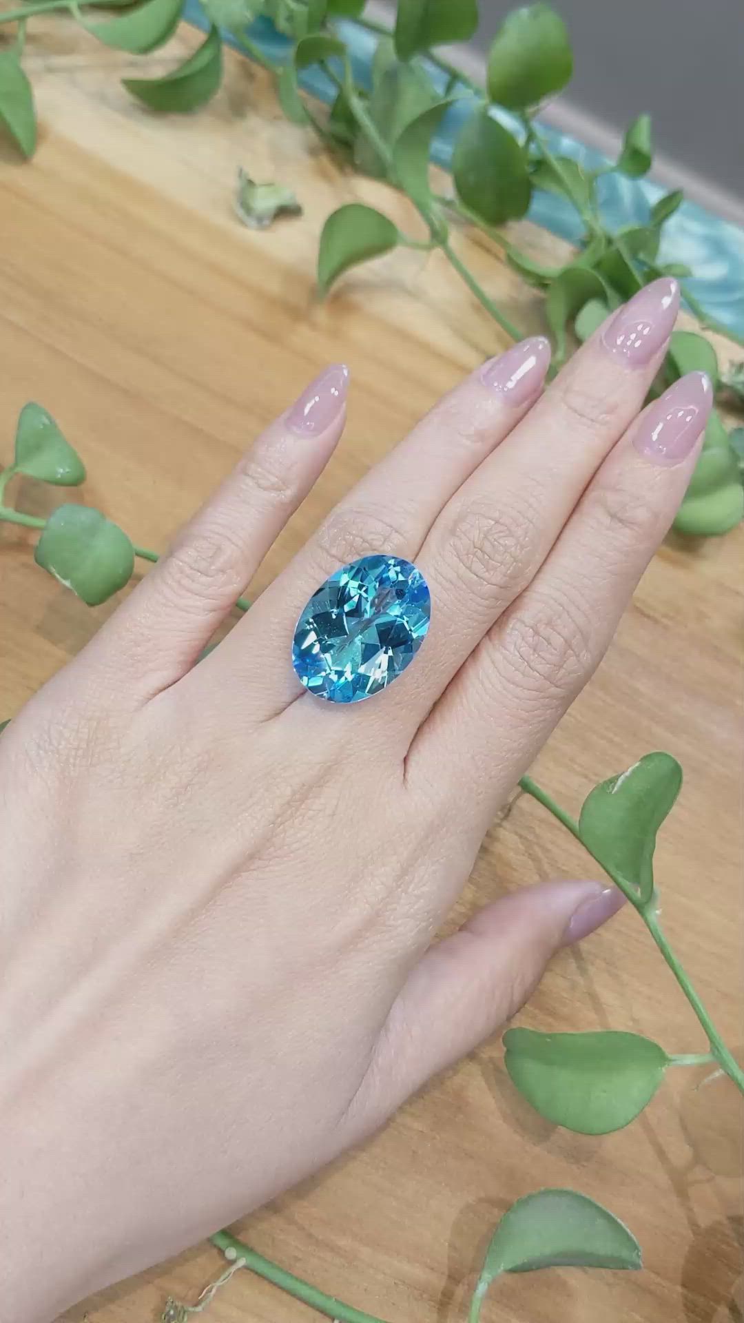 29.04 Ct. Topaz from Brazil Size Video