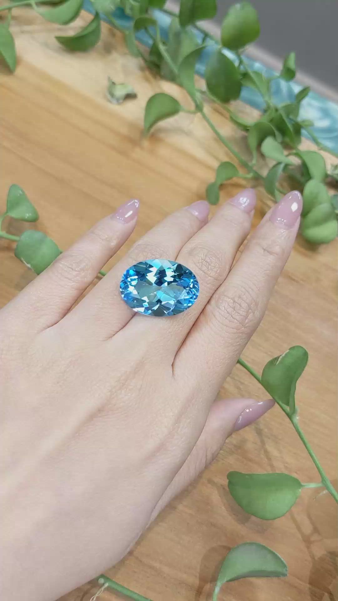 29.04 Ct. Topaz from Brazil Size Video