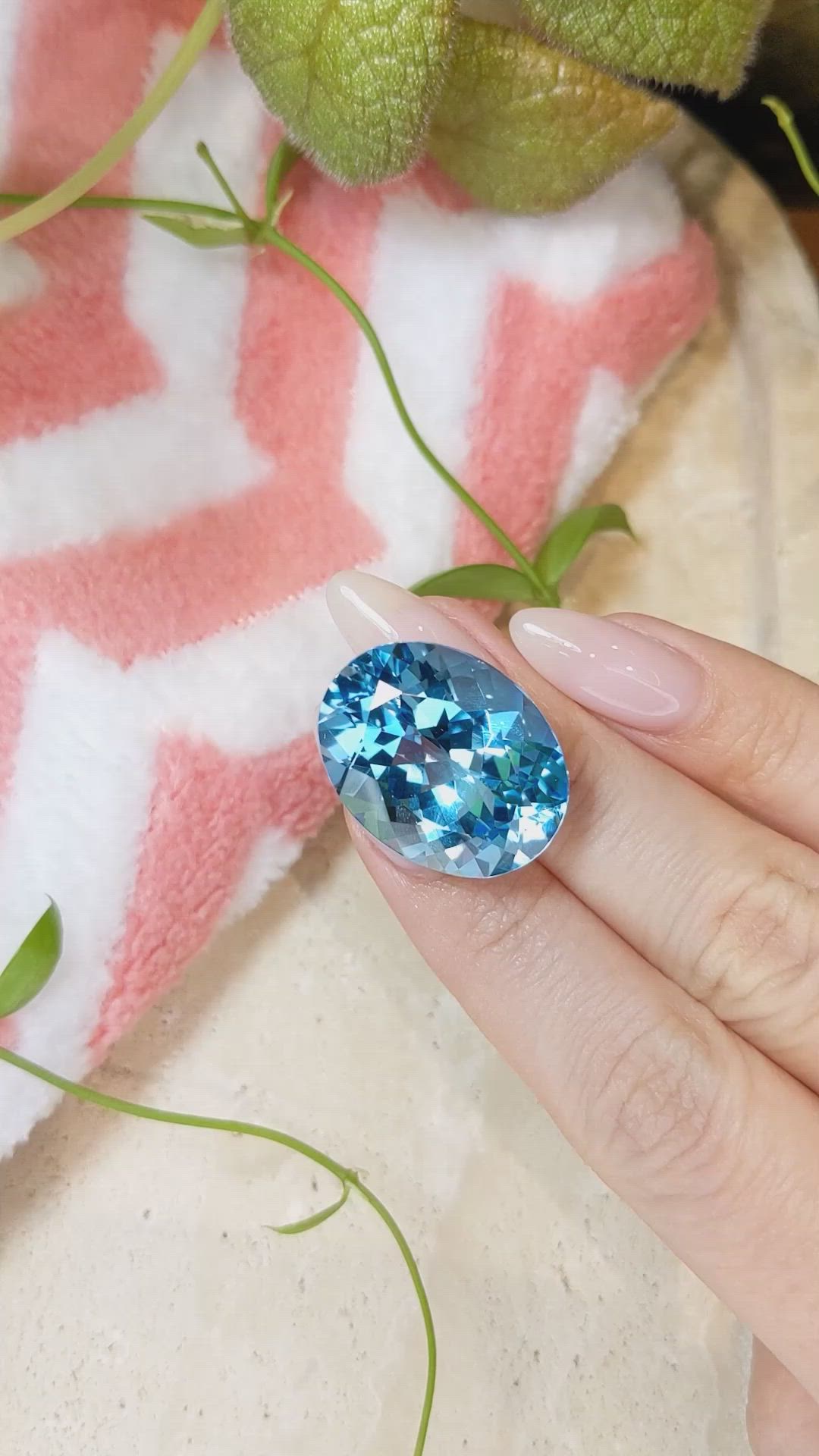 42.74 Ct. Topaz from Brazil Size Video