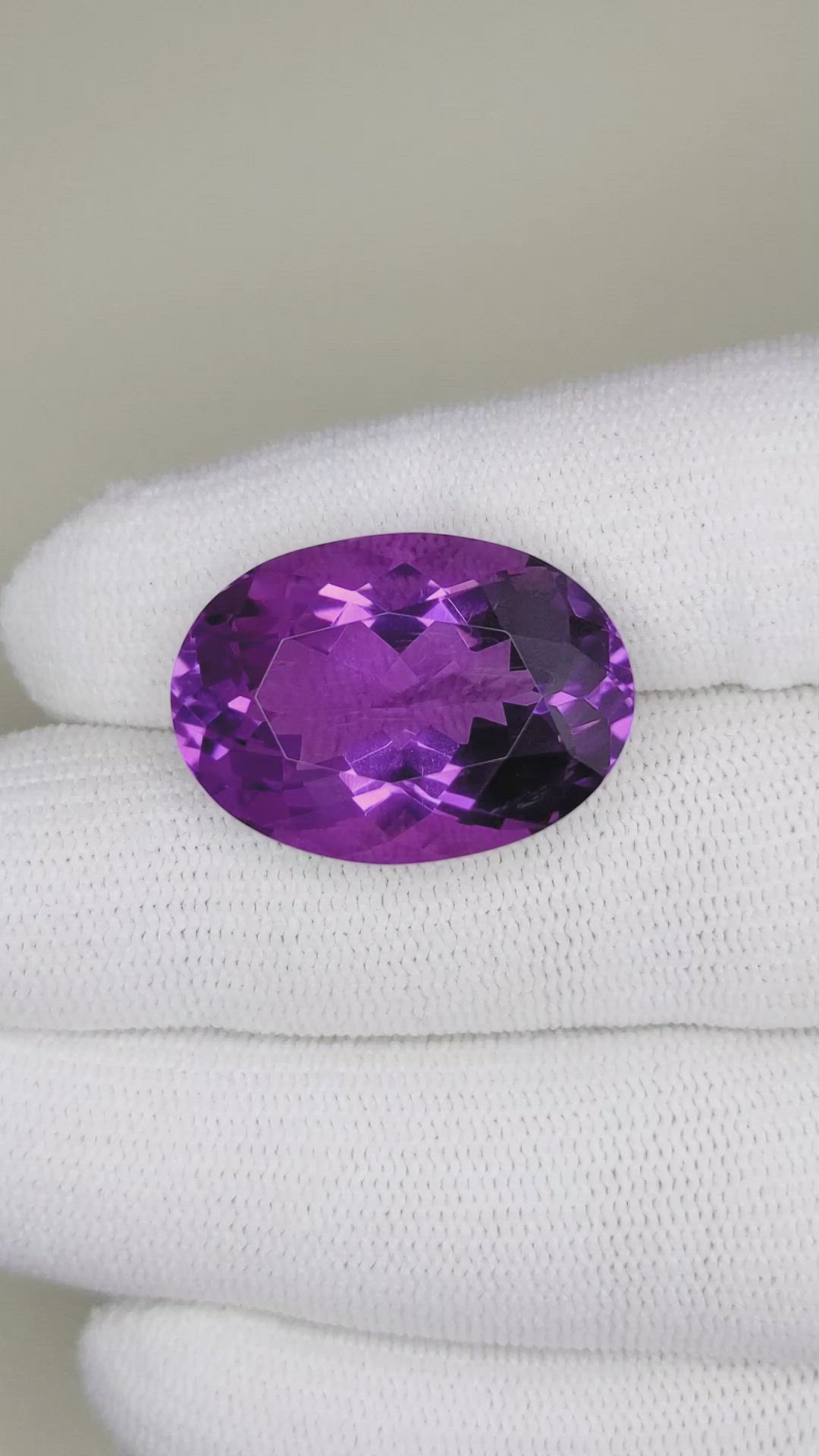 23.57 Ct. Amethyst from Brazil Size Video