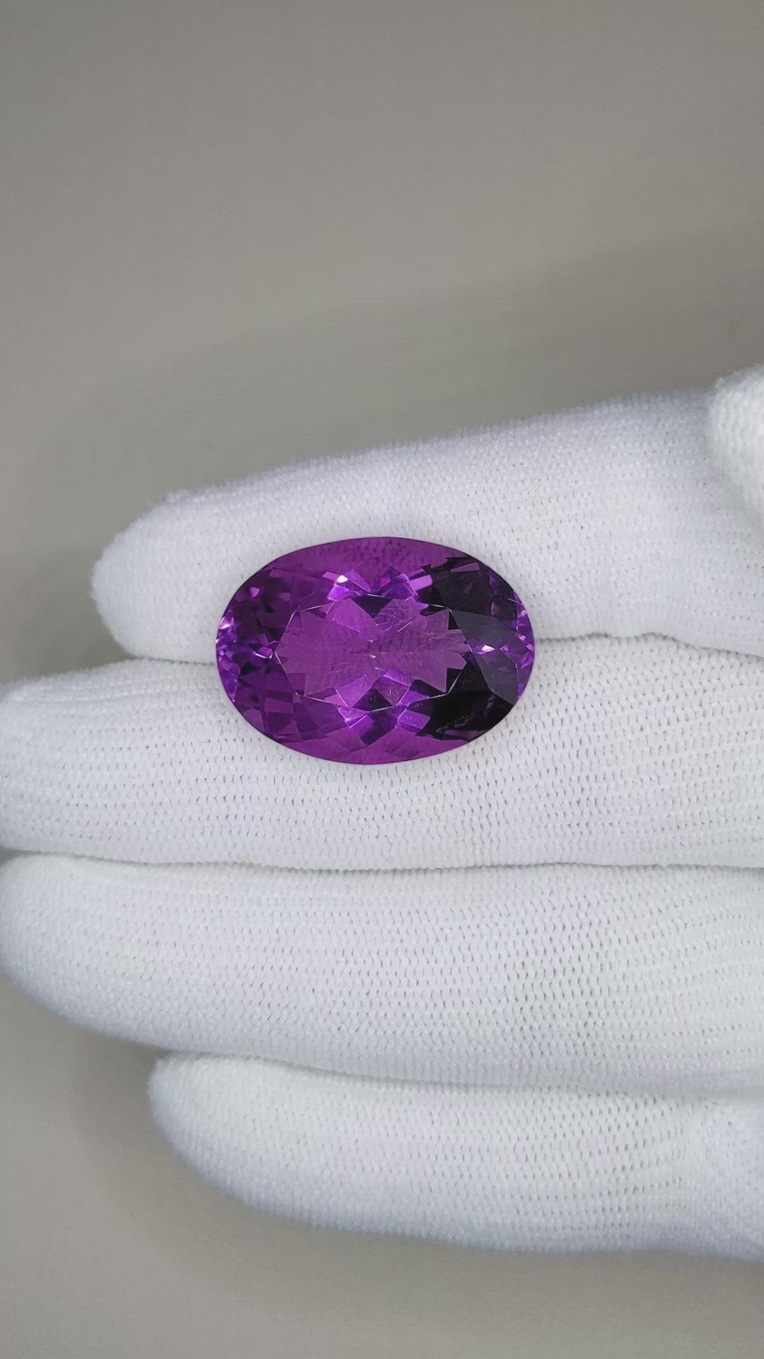 23.57 Ct. Amethyst from Brazil Size Video