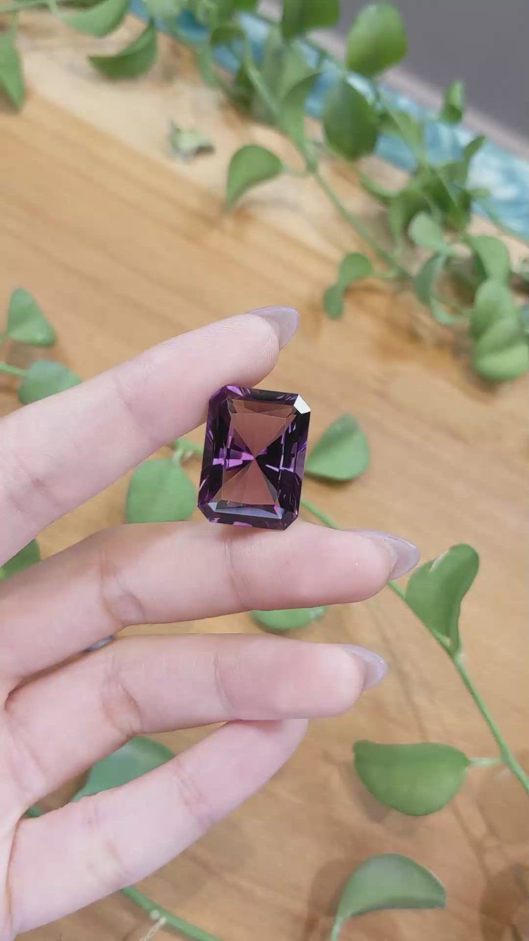 24.62 Ct. Amethyst from Brazil Size Video