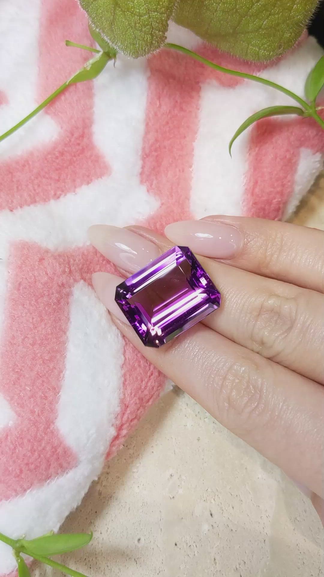 29.93 Ct. Amethyst from Brazil Size Video