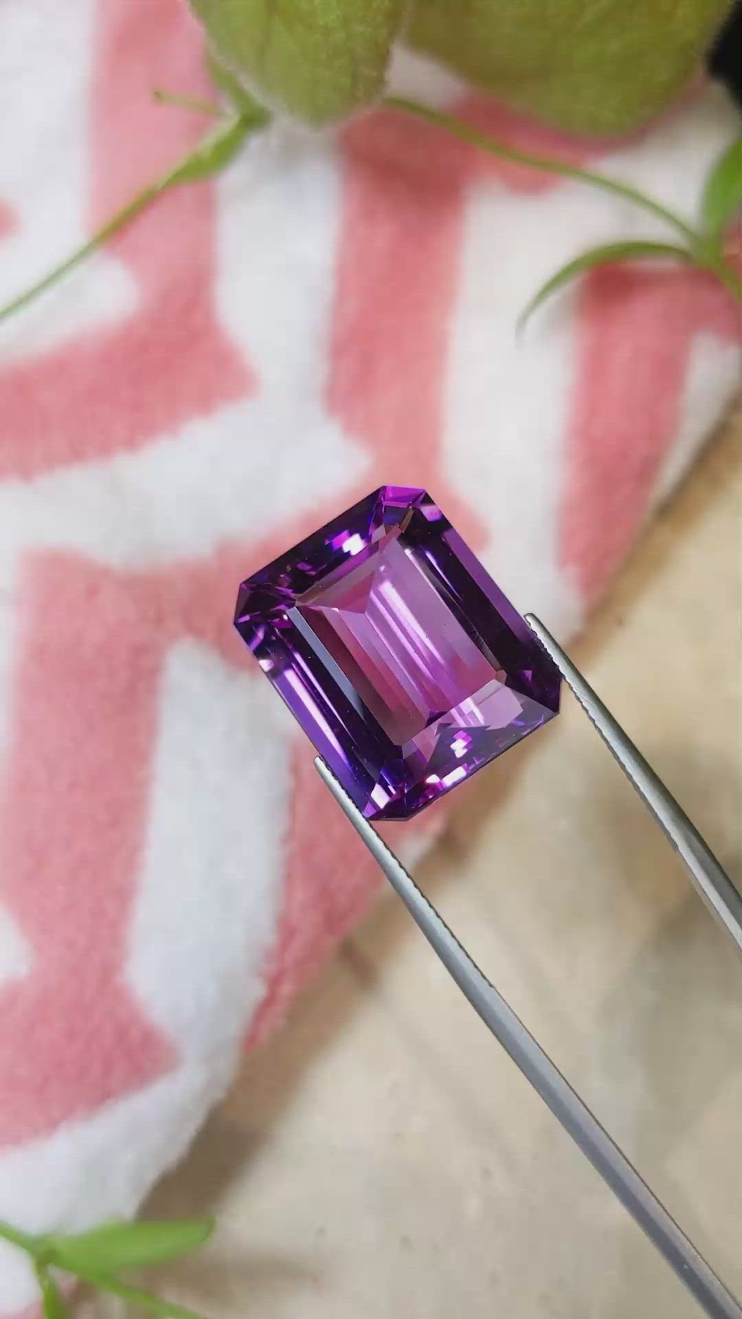 29.93 Ct. Amethyst from Brazil Size Video