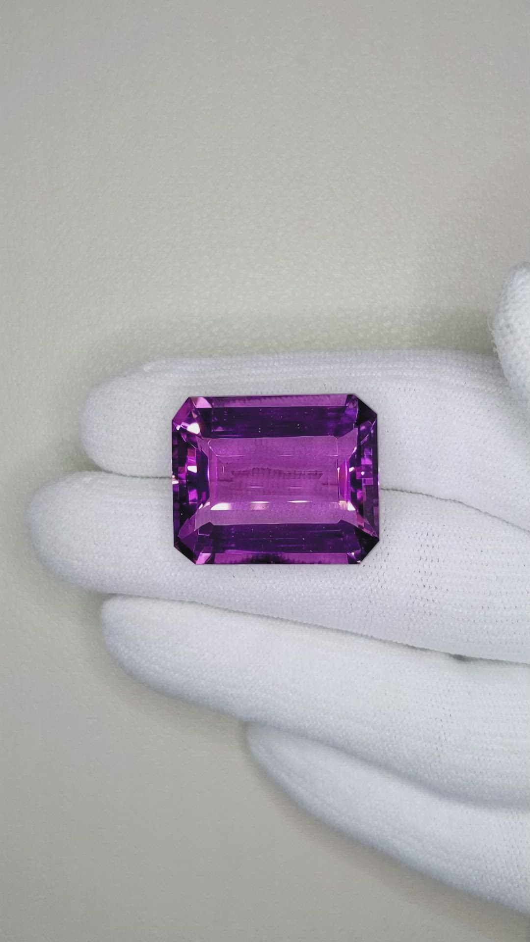 29.93 Ct. Amethyst from Brazil Size Video