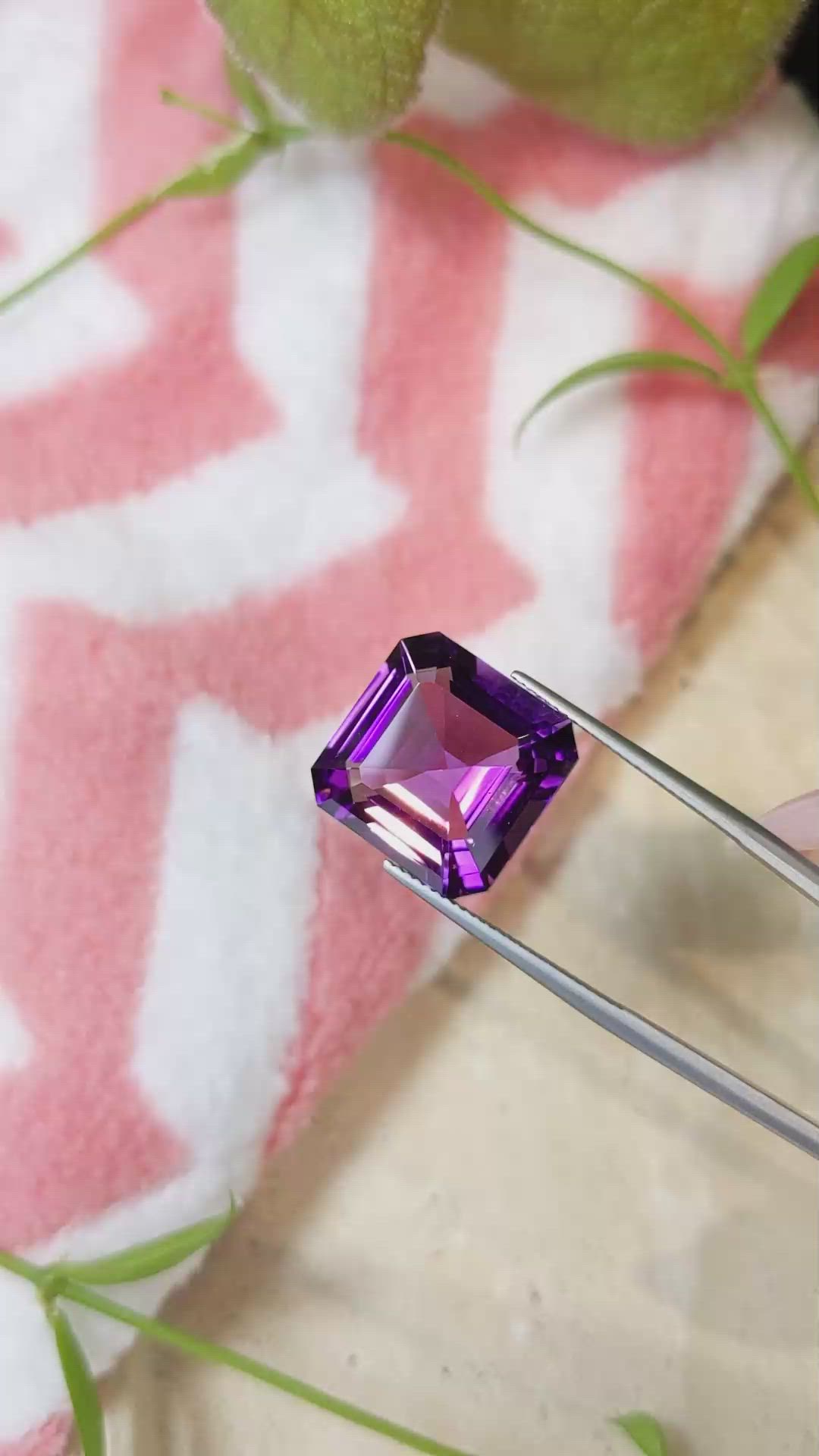 15.33 Ct. Amethyst from Brazil Size Video