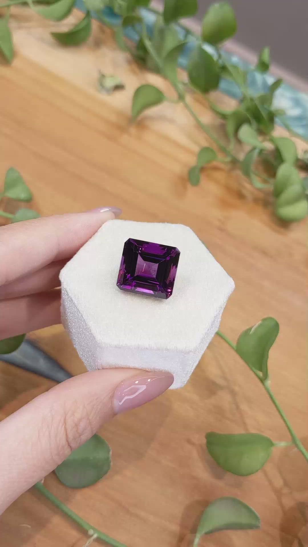 14.97 Ct. Amethyst from Brazil Size Video