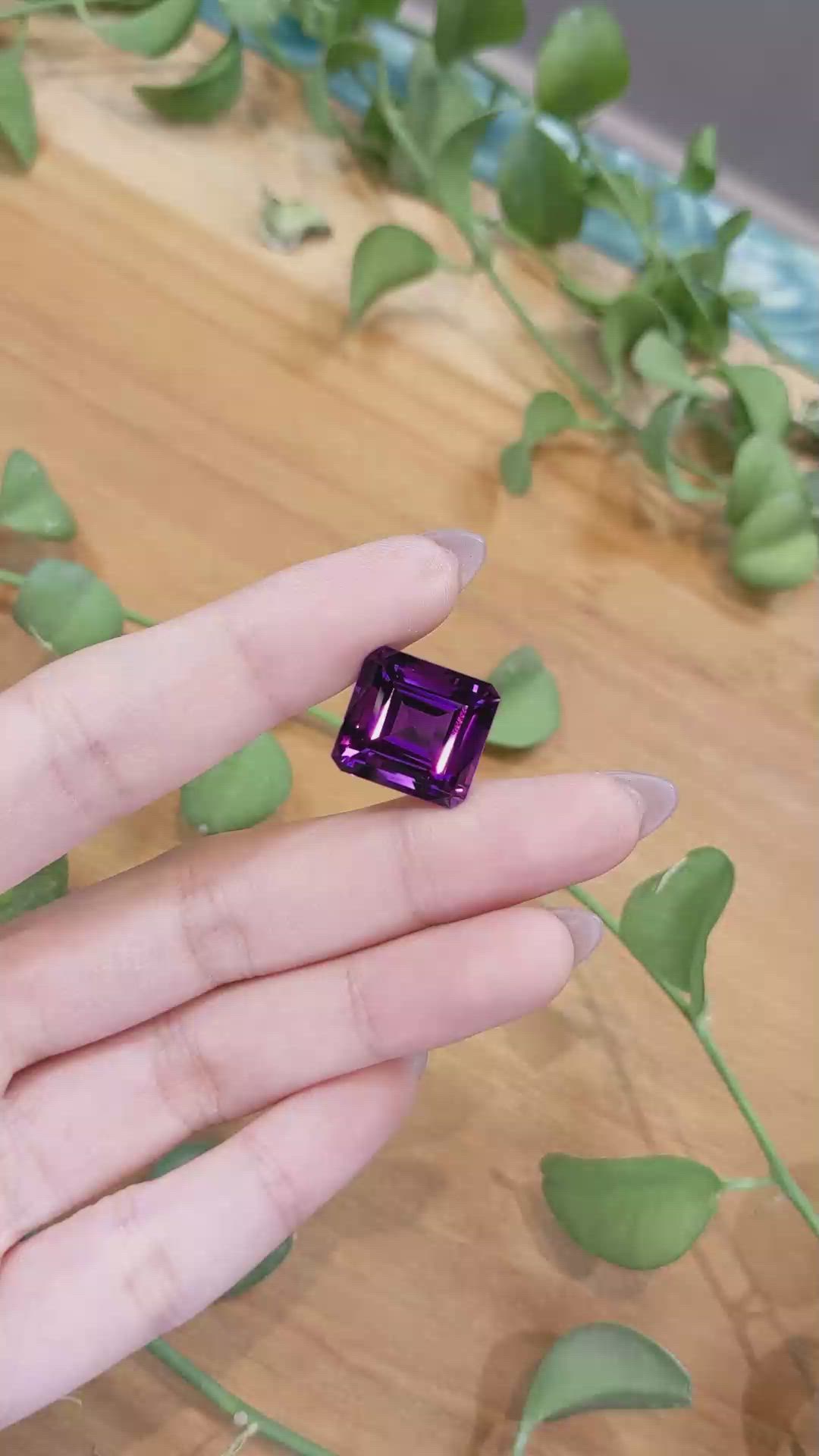 14.97 Ct. Amethyst from Brazil Size Video