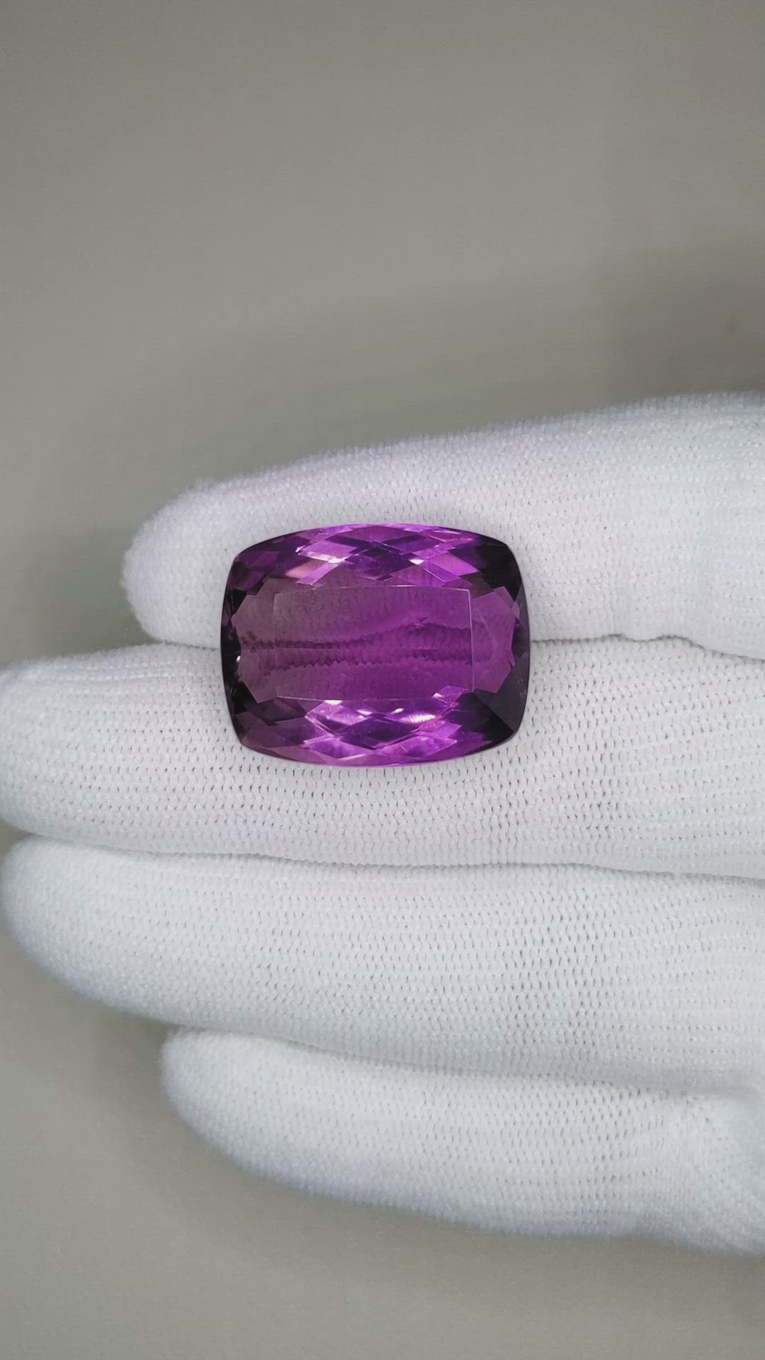 32.96 Ct. Amethyst from Brazil Size Video