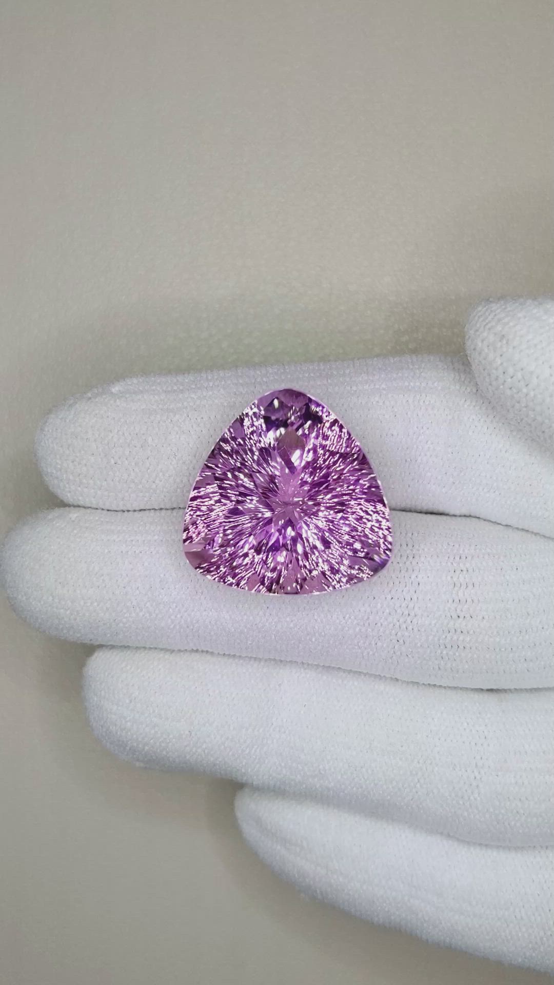 22.81 Ct. Amethyst from Brazil Size Video