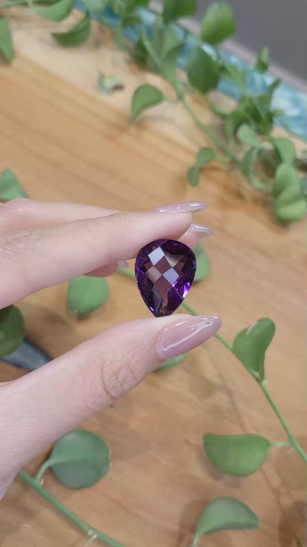 19.21 Ct. Amethyst from Brazil Size Video