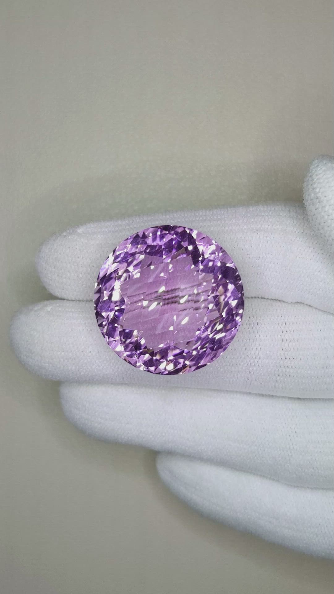 38.40 Ct. Amethyst from Brazil Size Video
