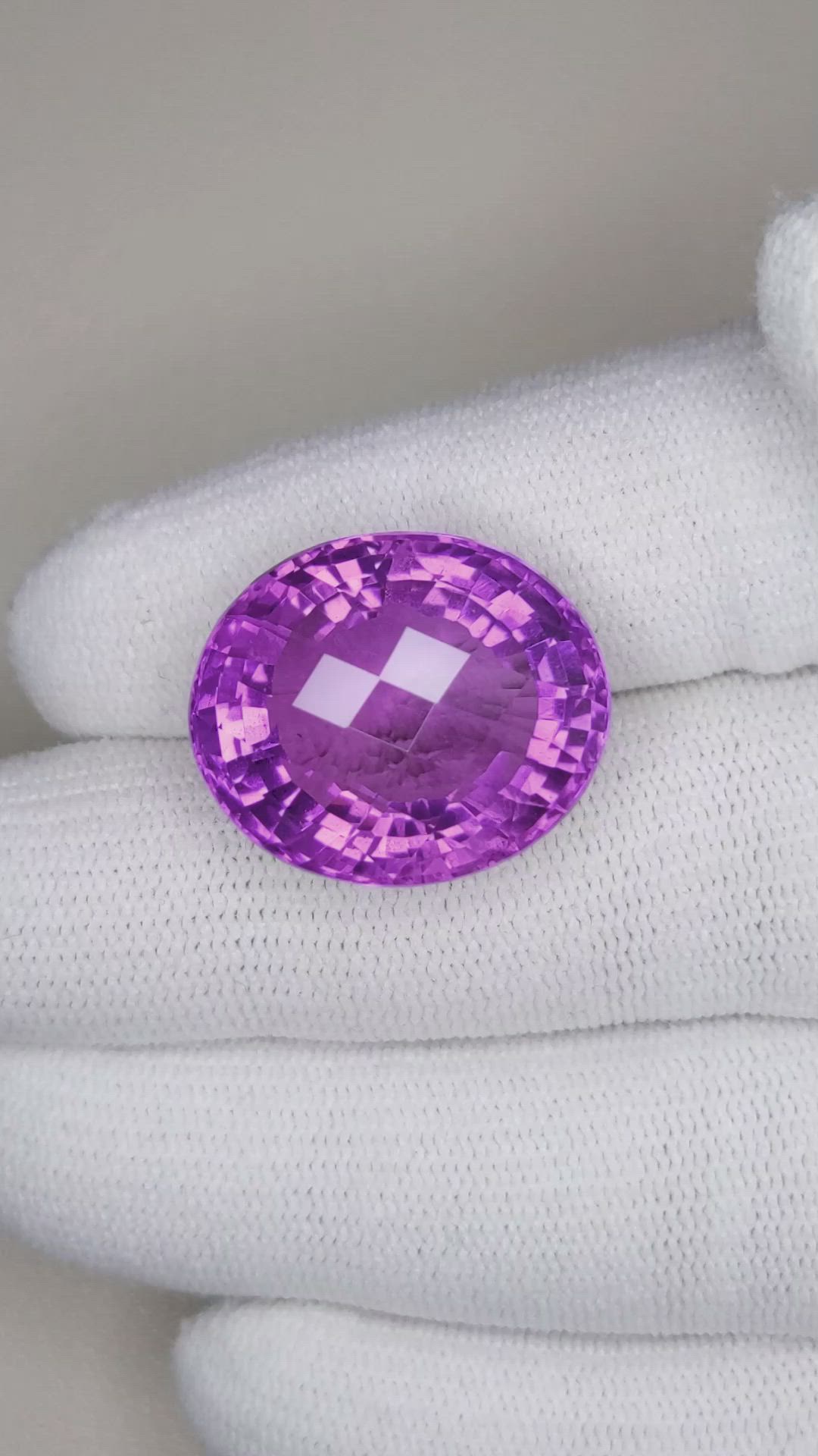 27.92 Ct. Amethyst from Brazil Size Video