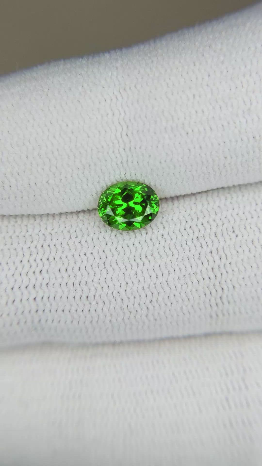 1.11 Ct. Tsavorite Garnet from Tanzania Size Video